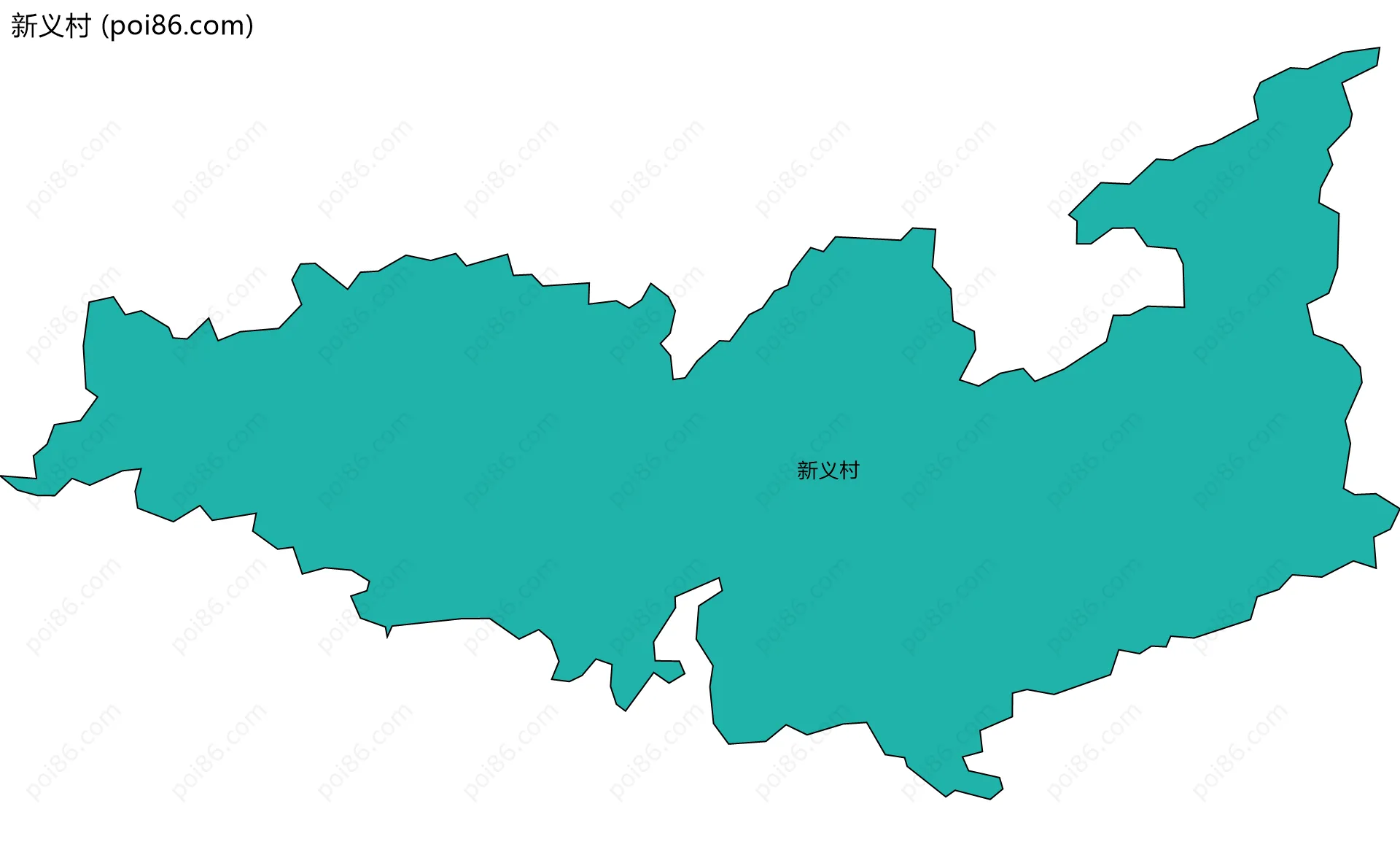 新义村边界地图
