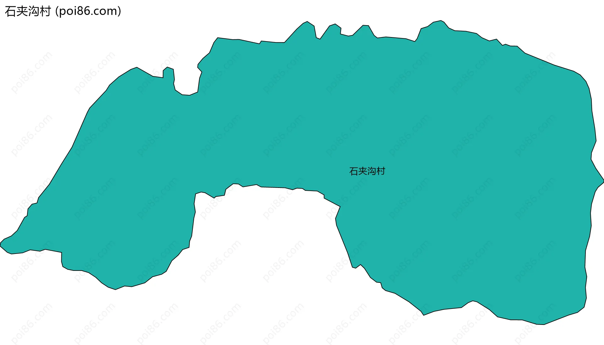 石夹沟村边界地图