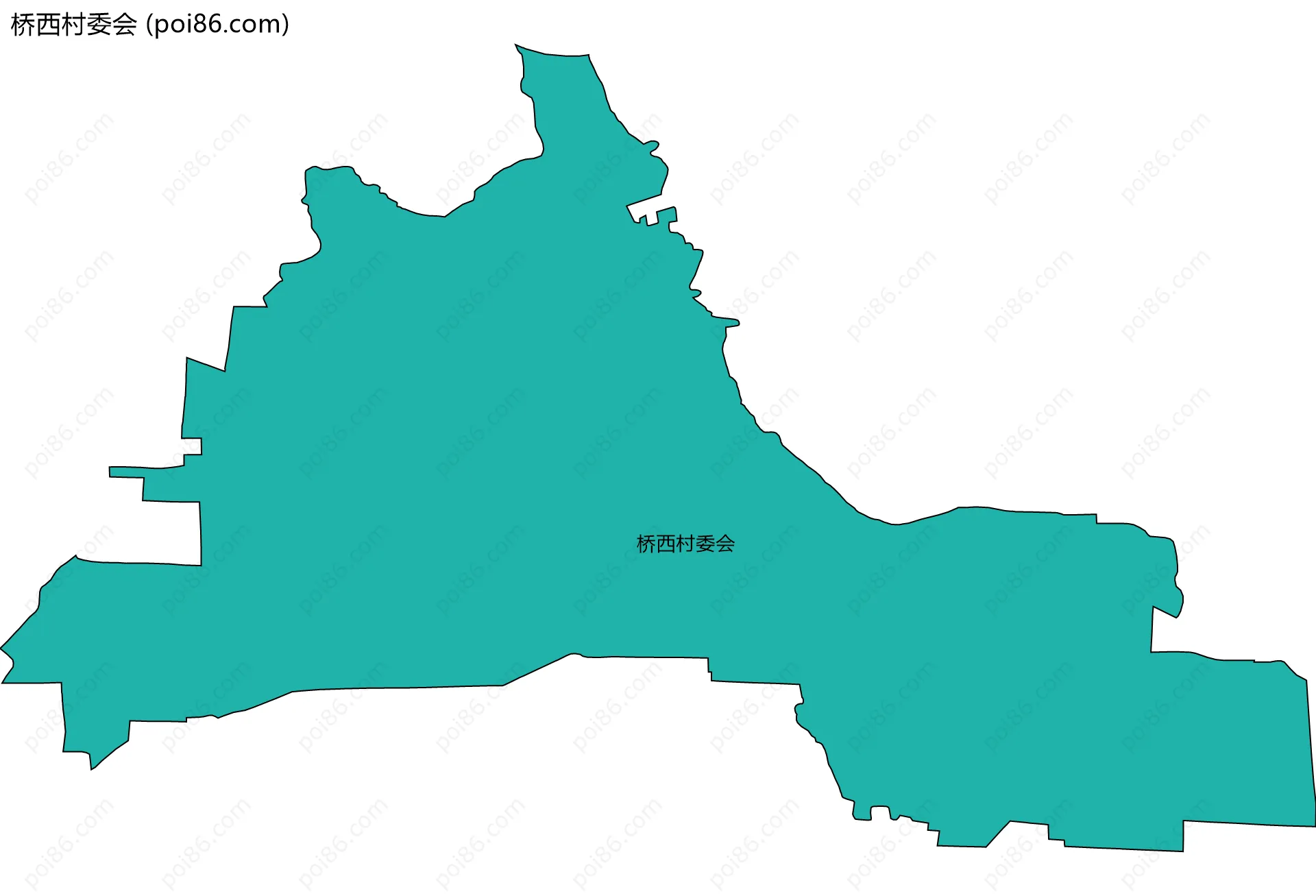 桥西村委会边界地图