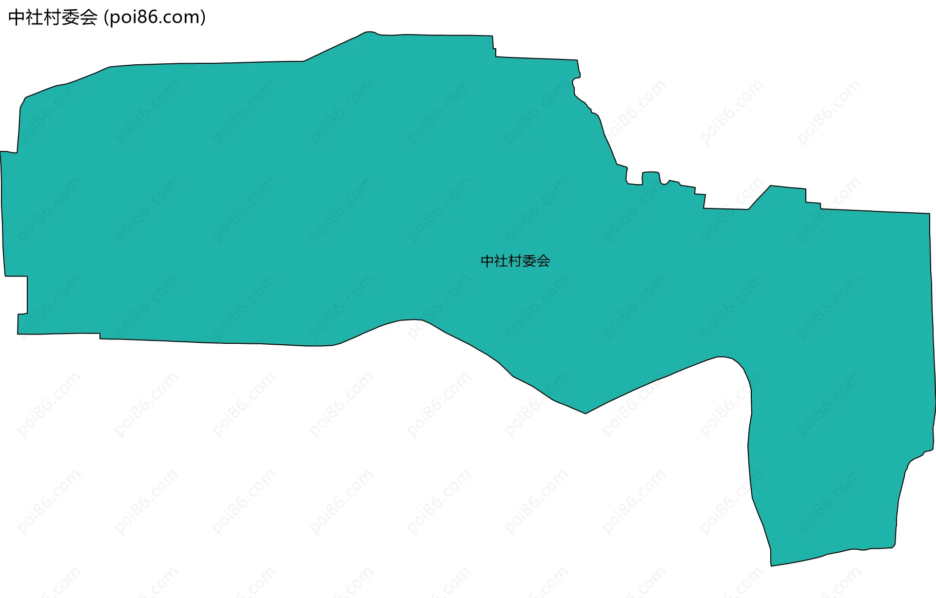 中社村委会边界地图