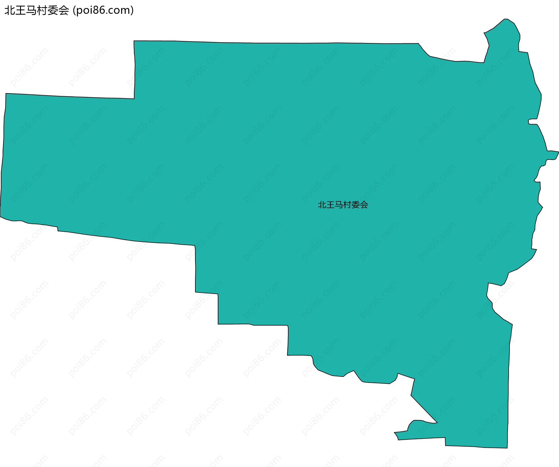 北王马村委会边界地图