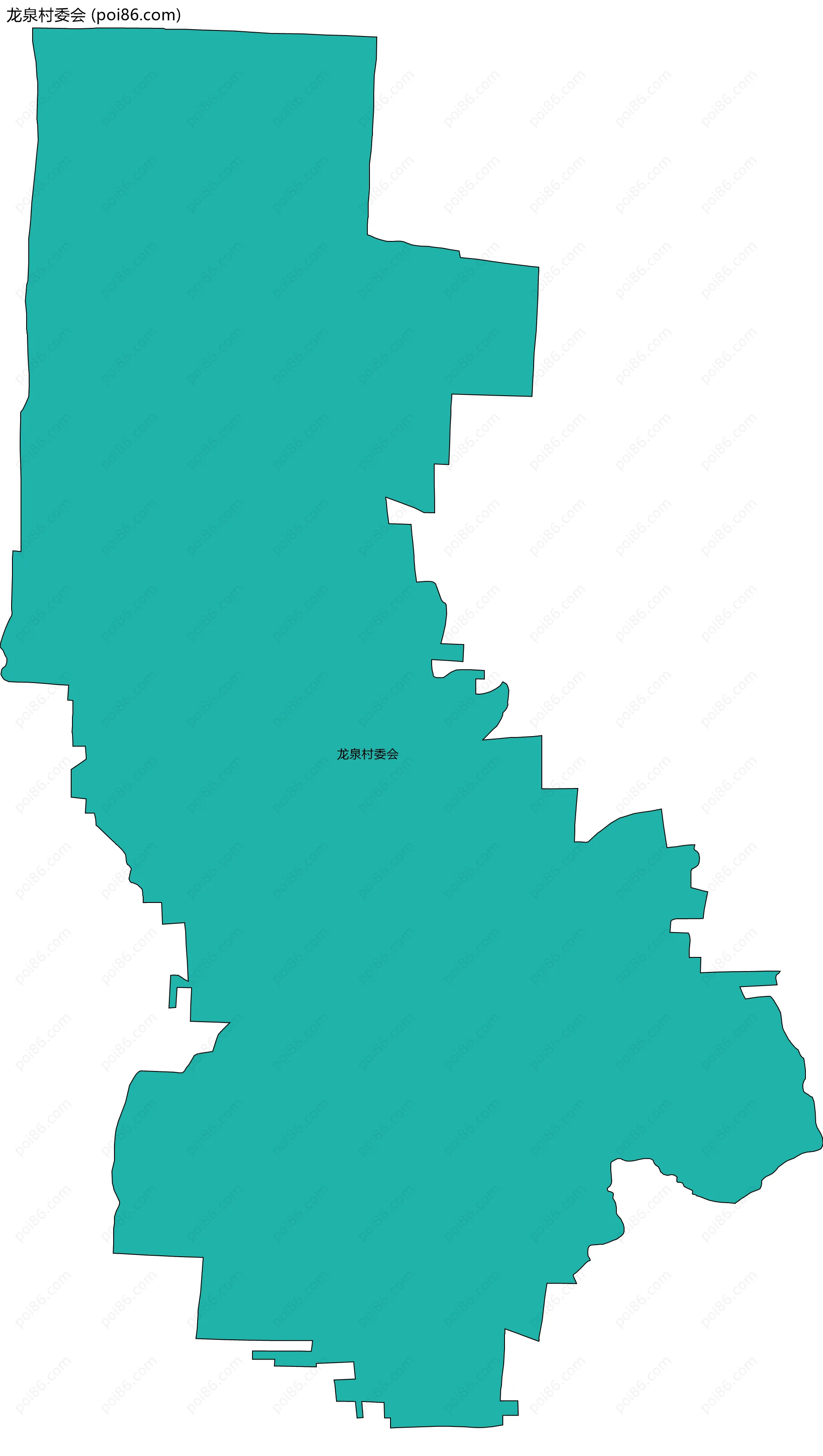 龙泉村委会边界地图