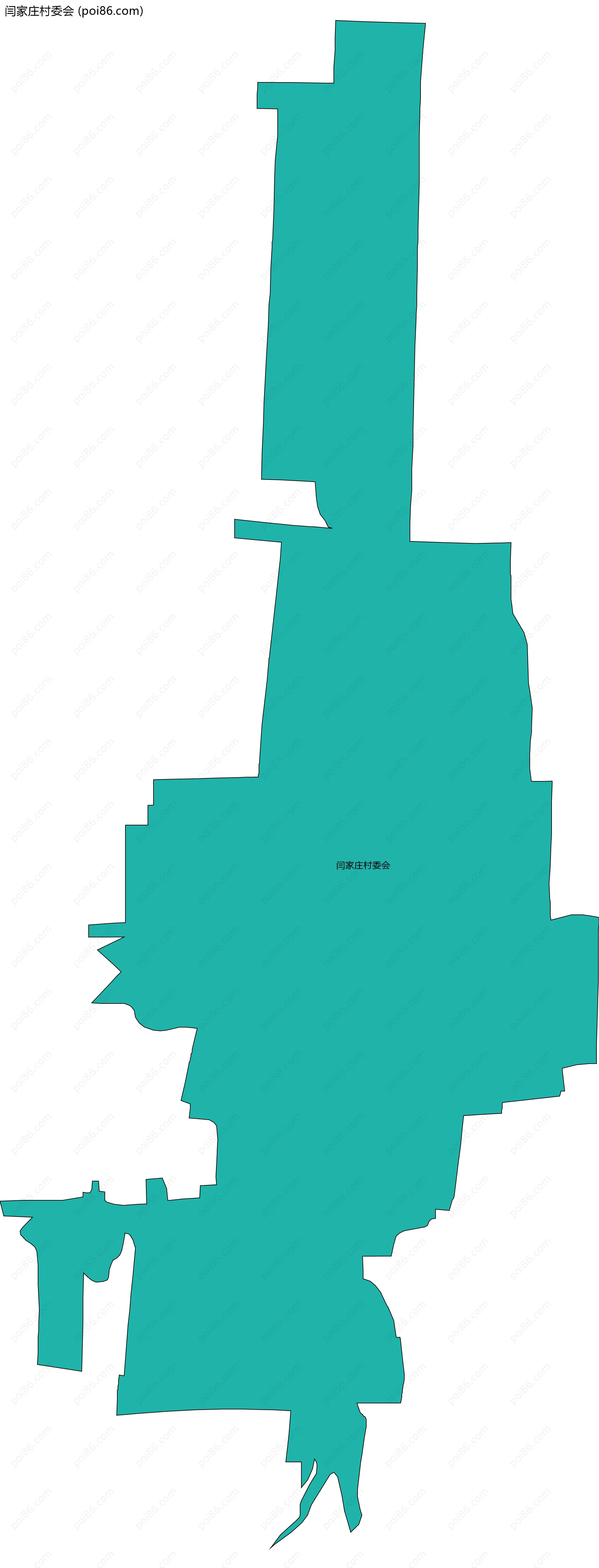 闫家庄村委会边界地图