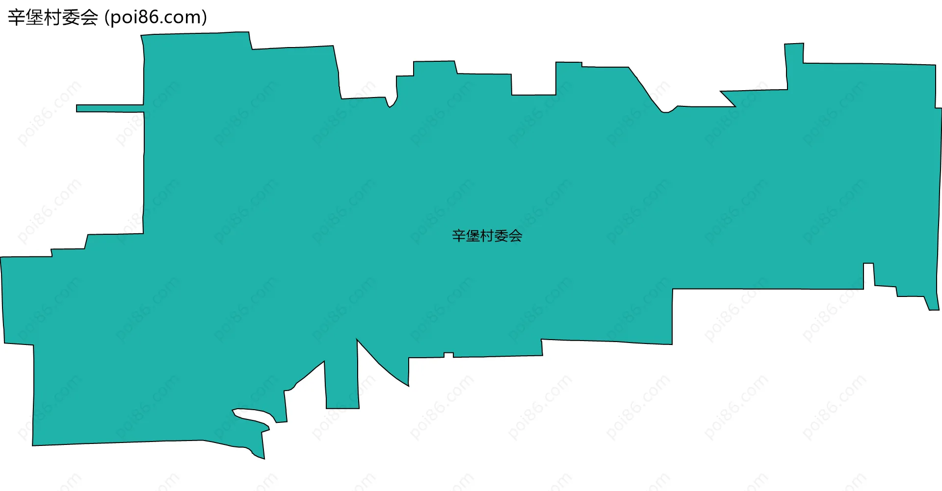 辛堡村委会边界地图