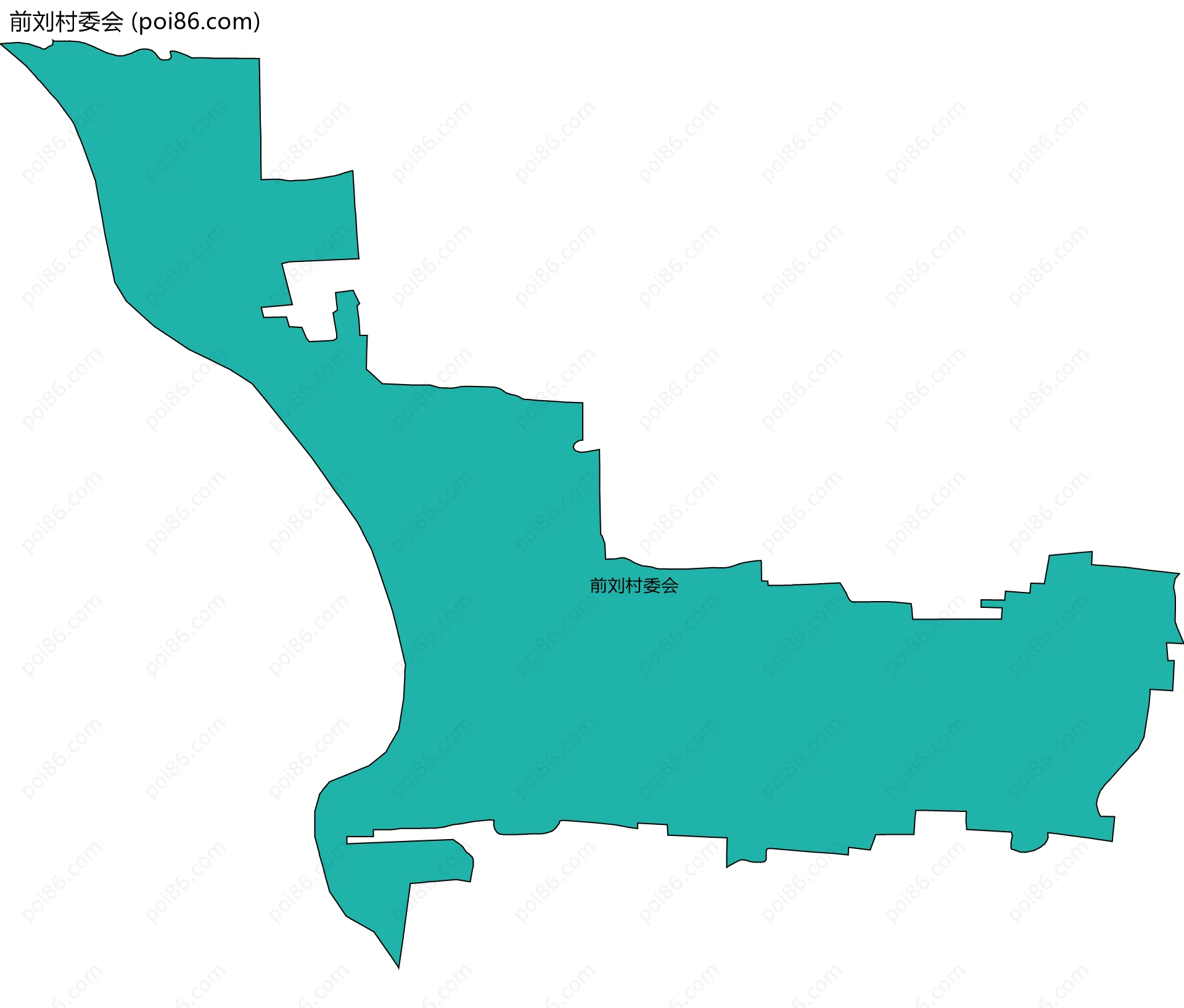 前刘村委会边界地图