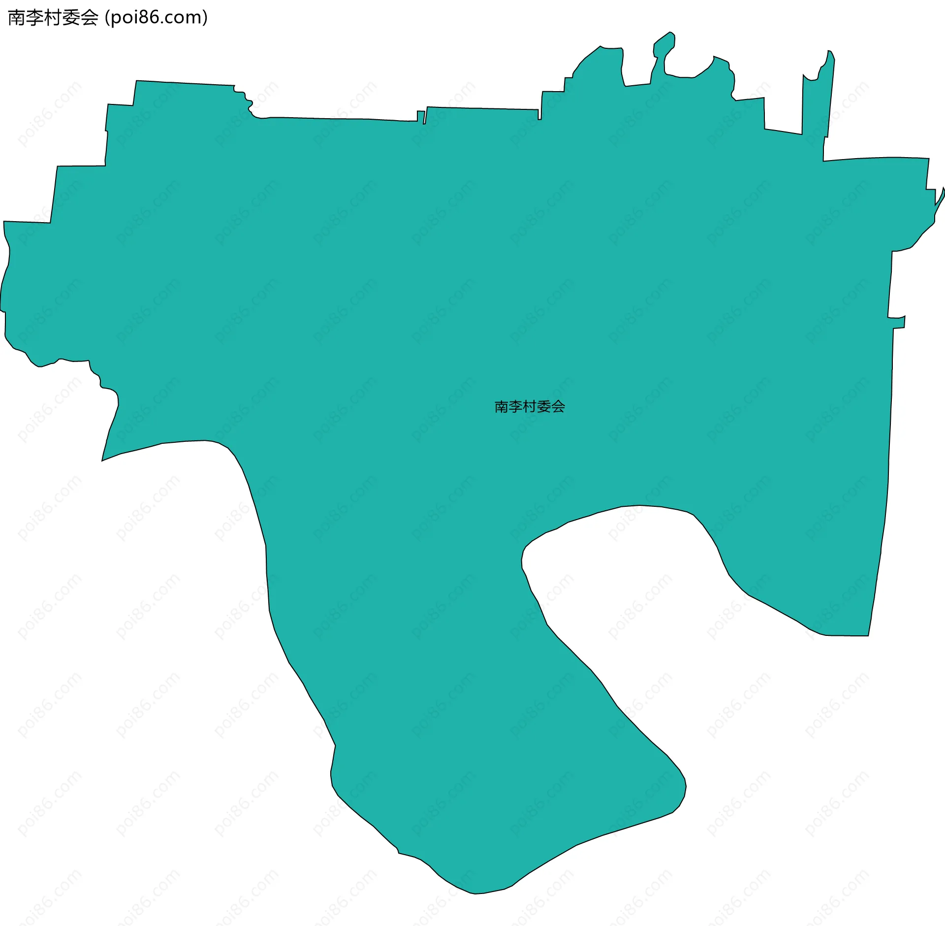 南李村委会边界地图