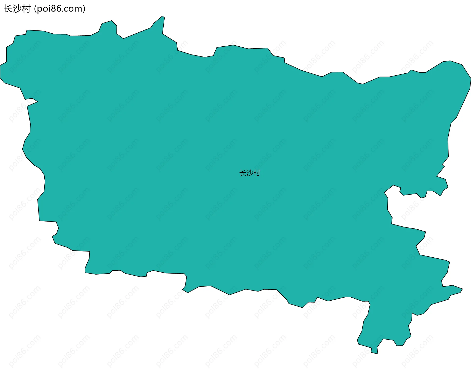 长沙村边界地图