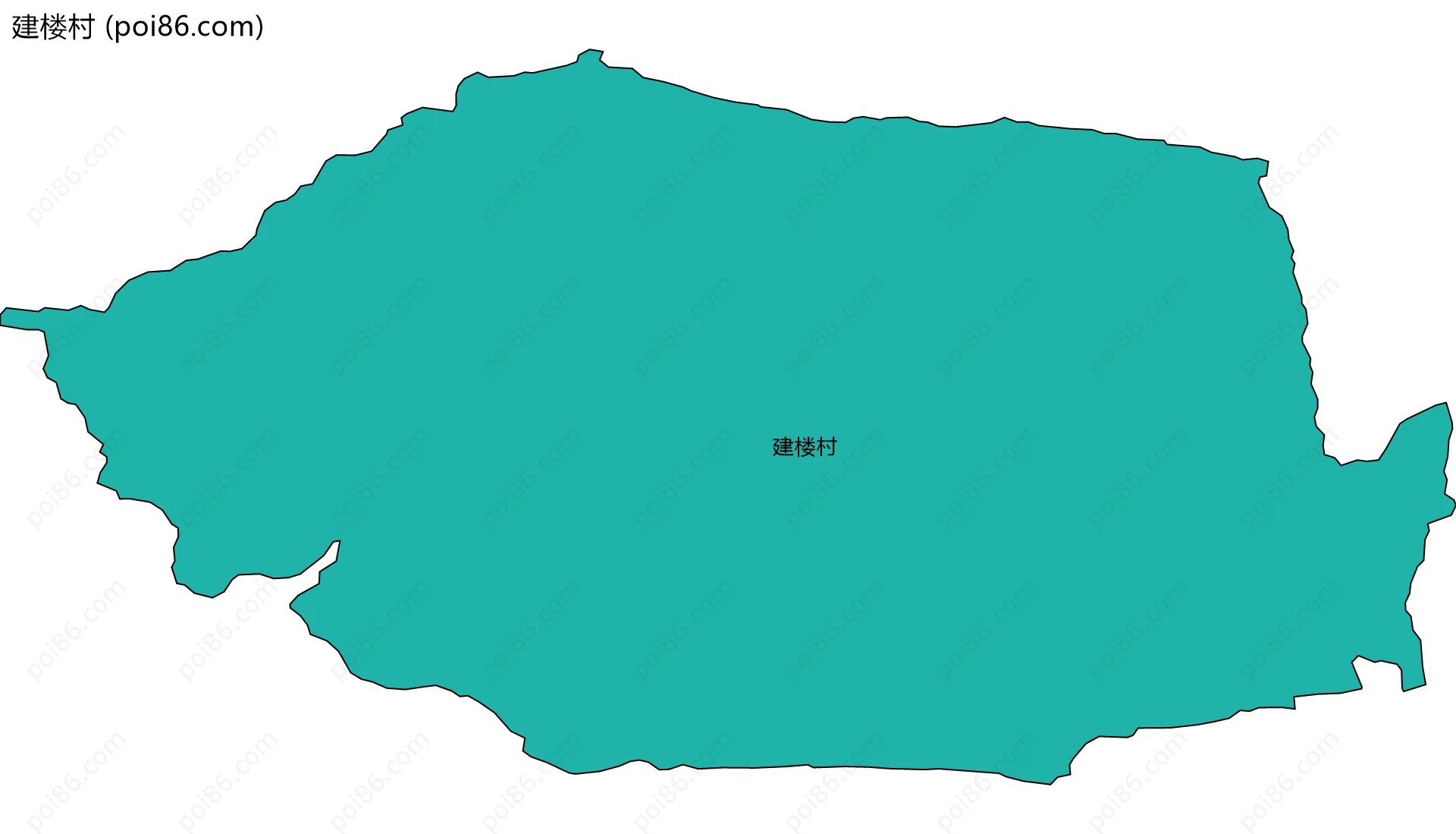 建楼村边界地图