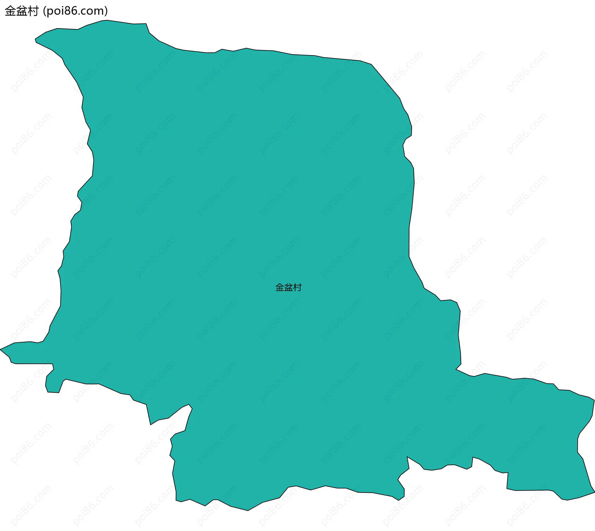 金盆村边界地图