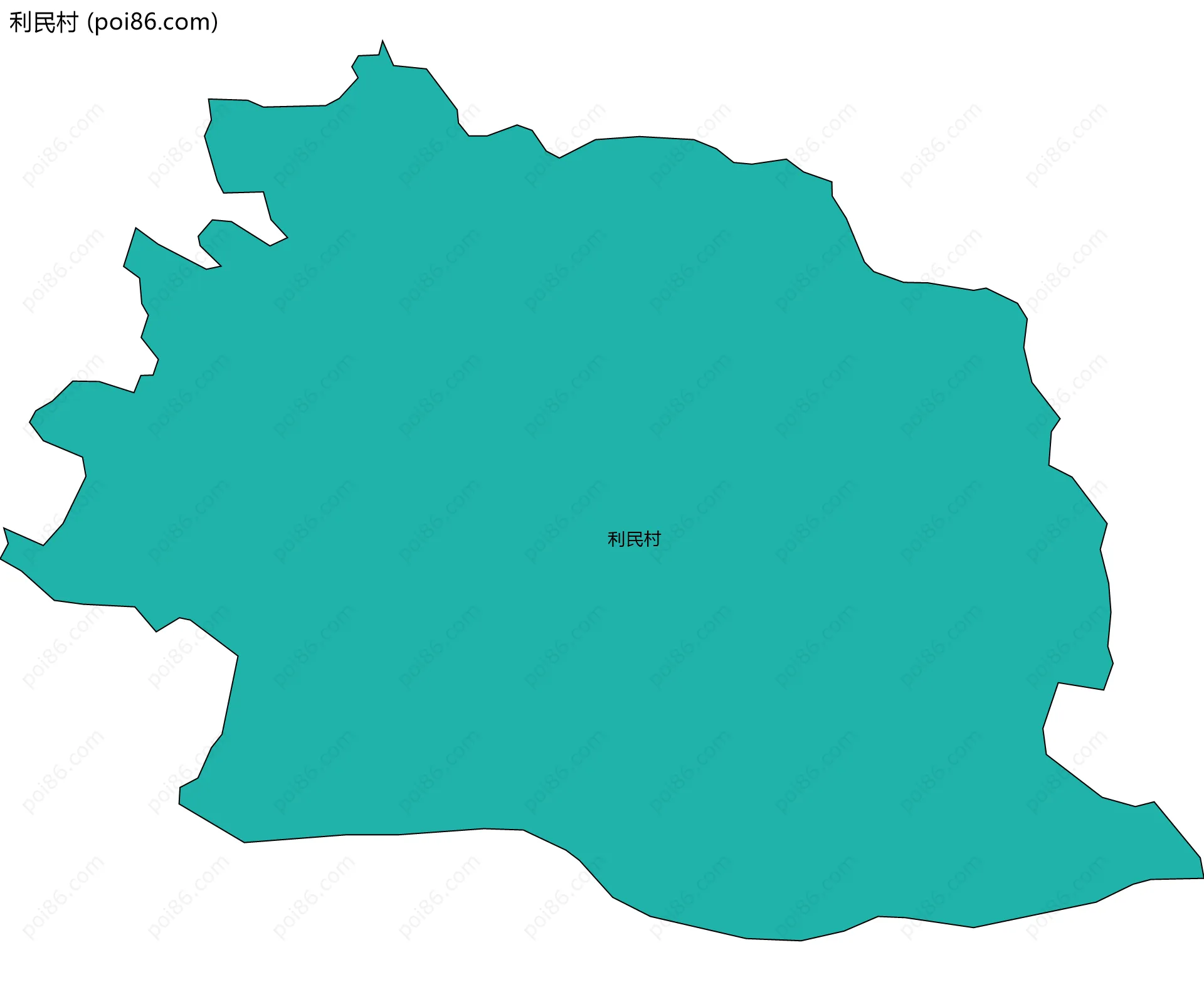 利民村边界地图