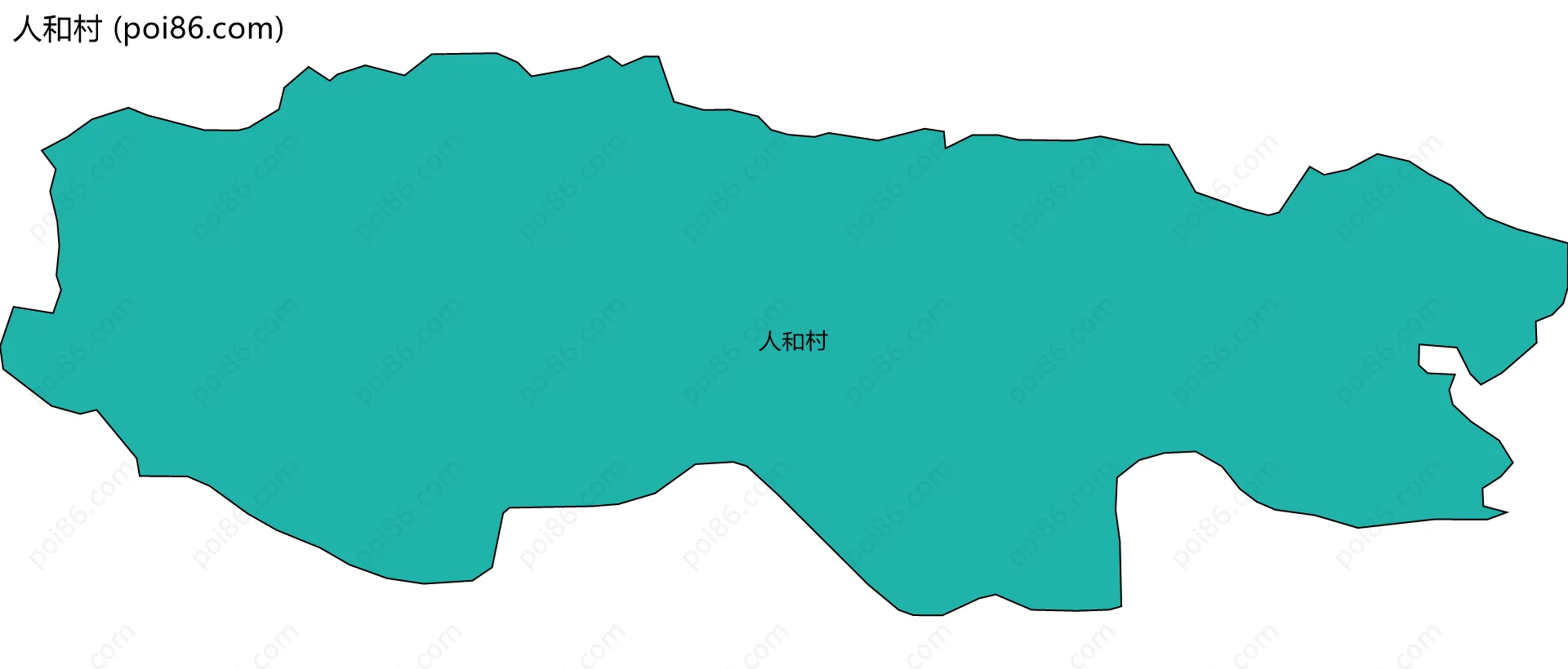 人和村边界地图