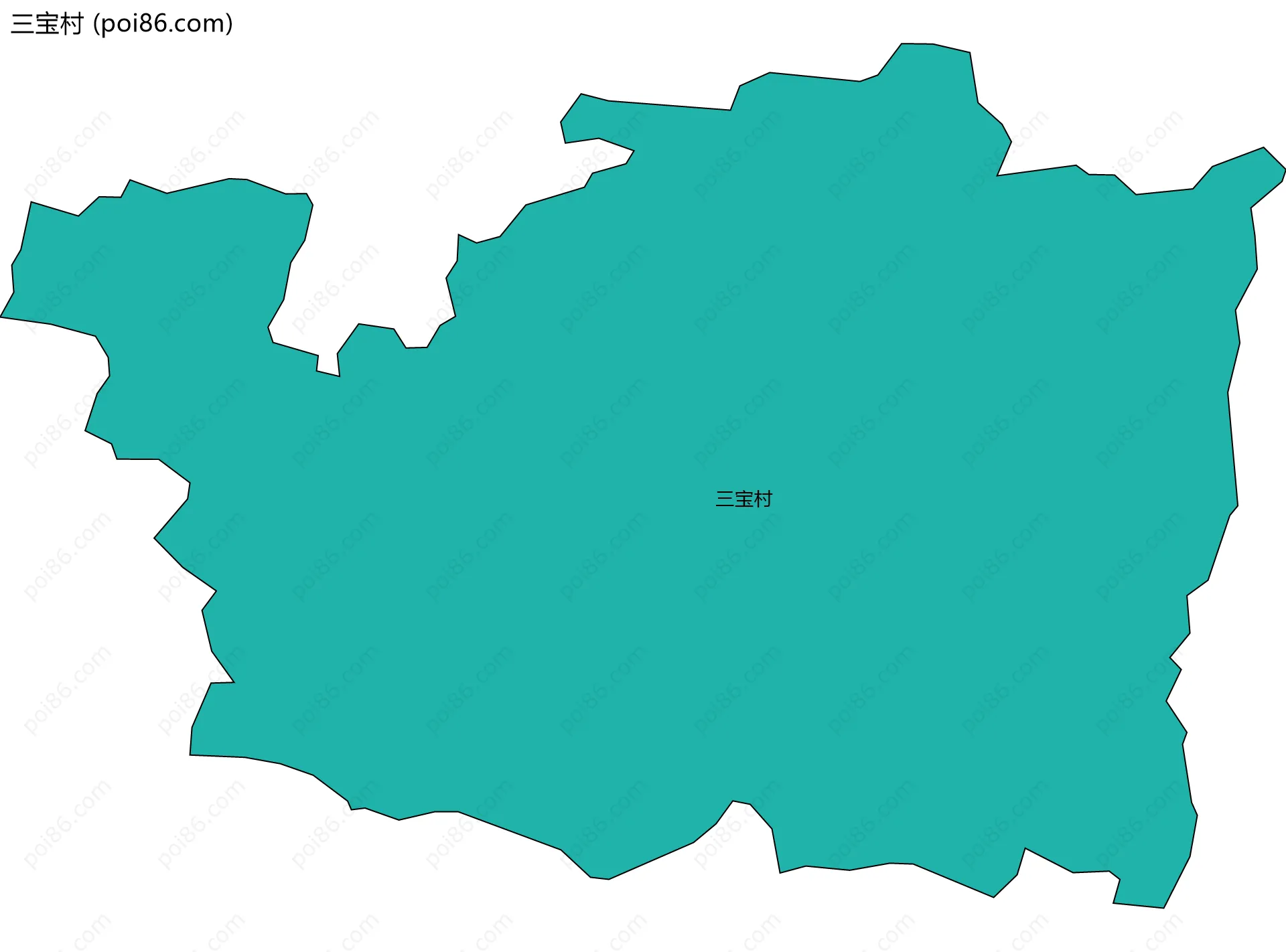三宝村边界地图