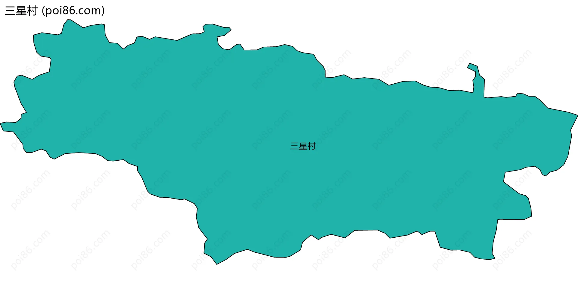 三星村边界地图