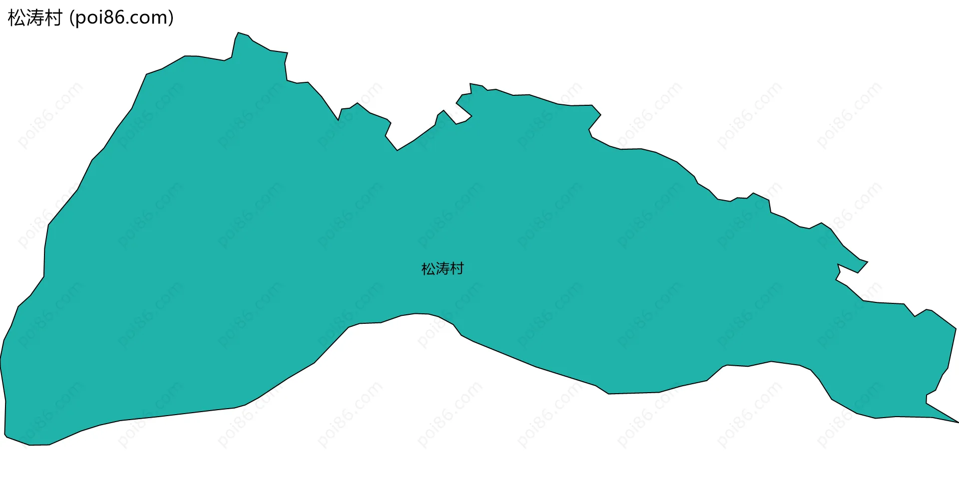 松涛村边界地图