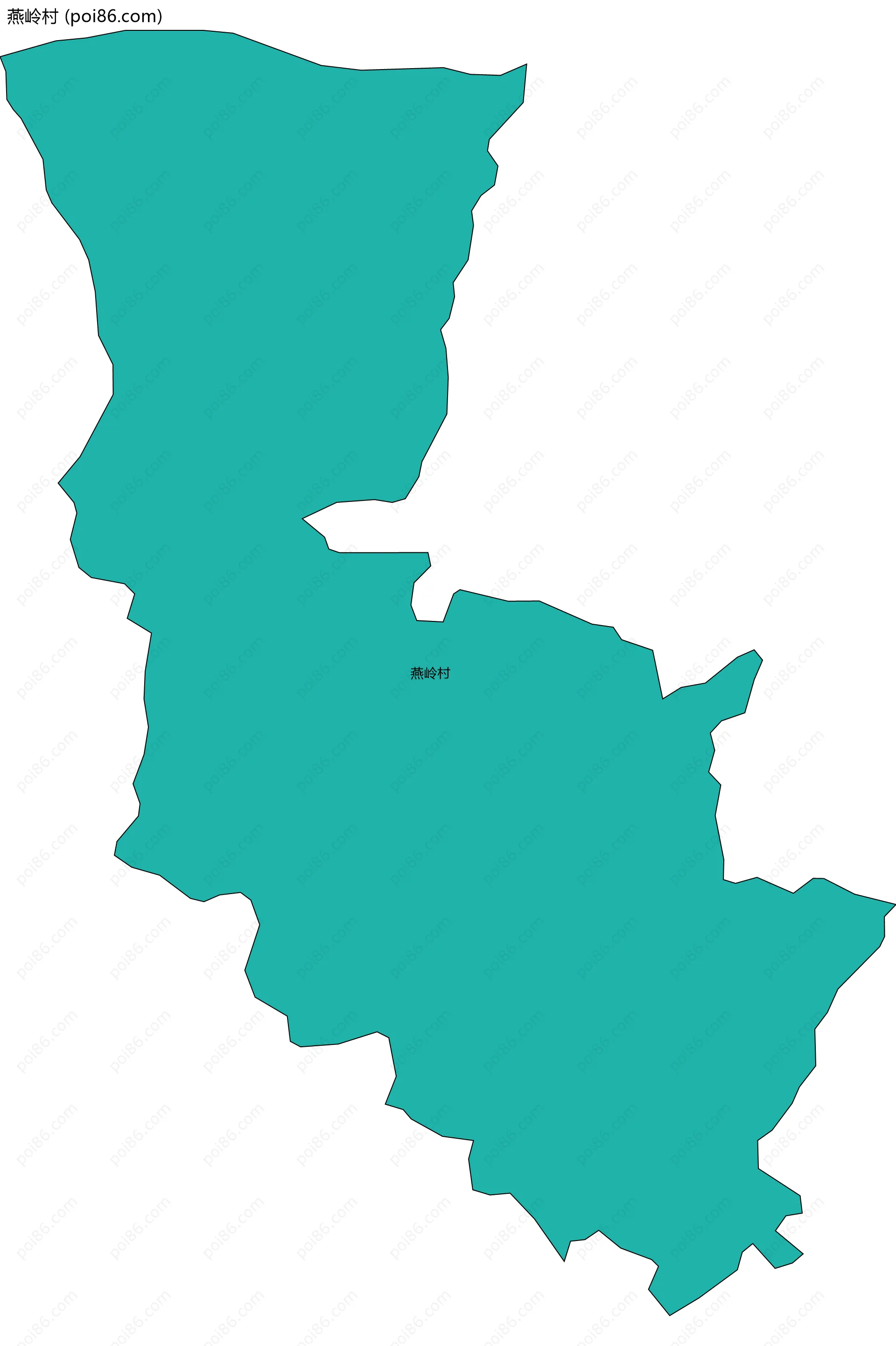 燕岭村边界地图