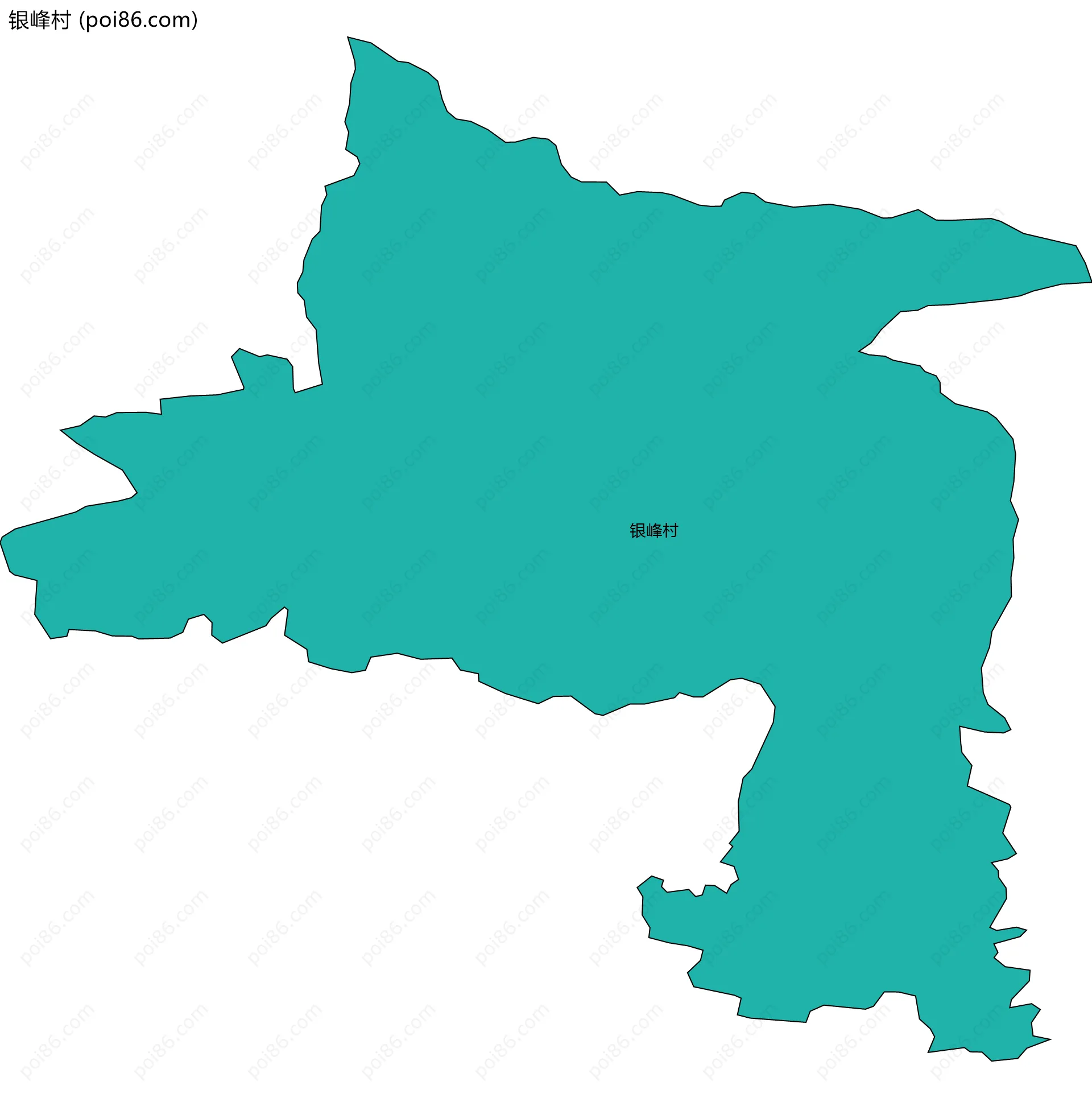 银峰村边界地图