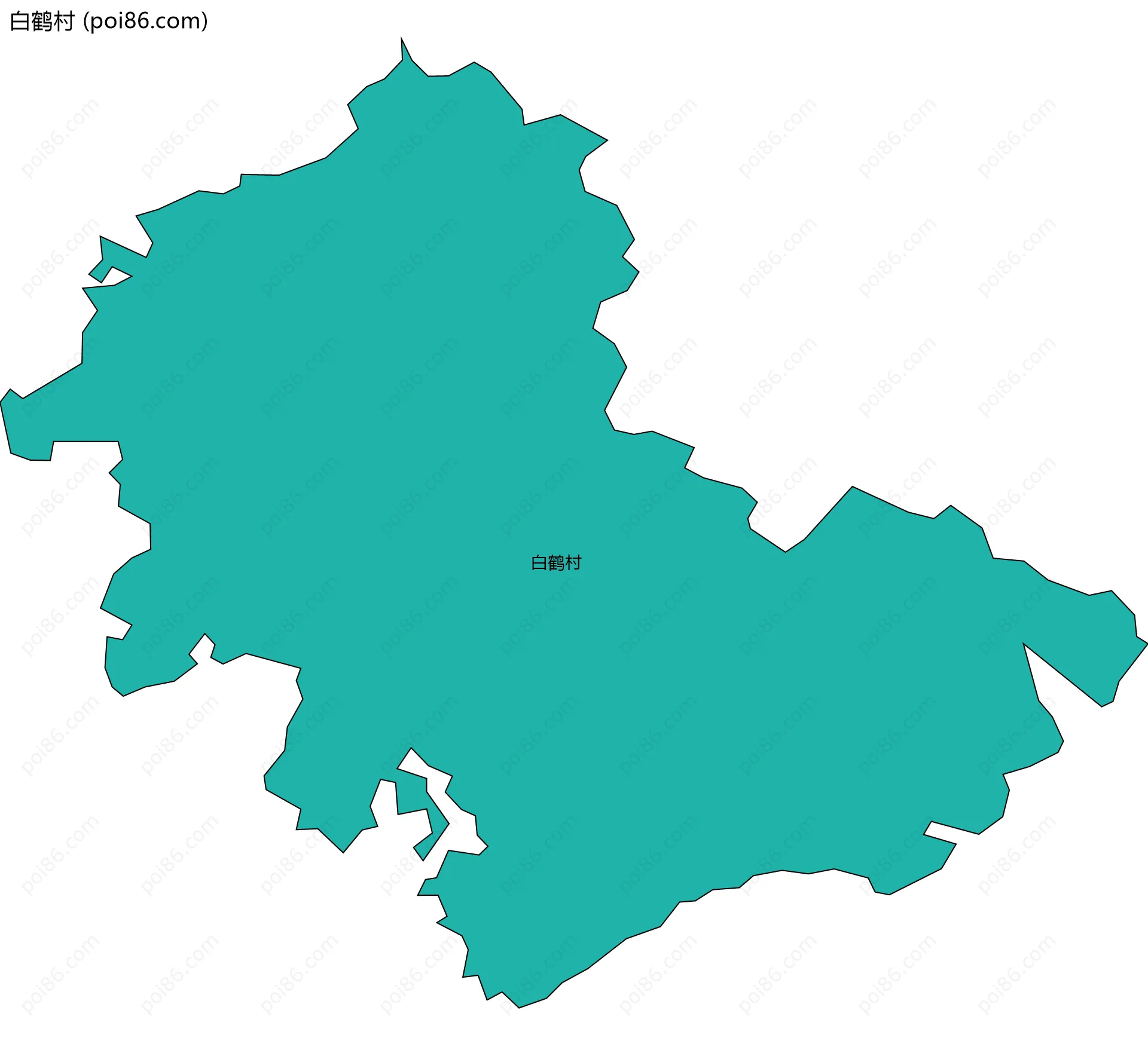 白鹤村边界地图