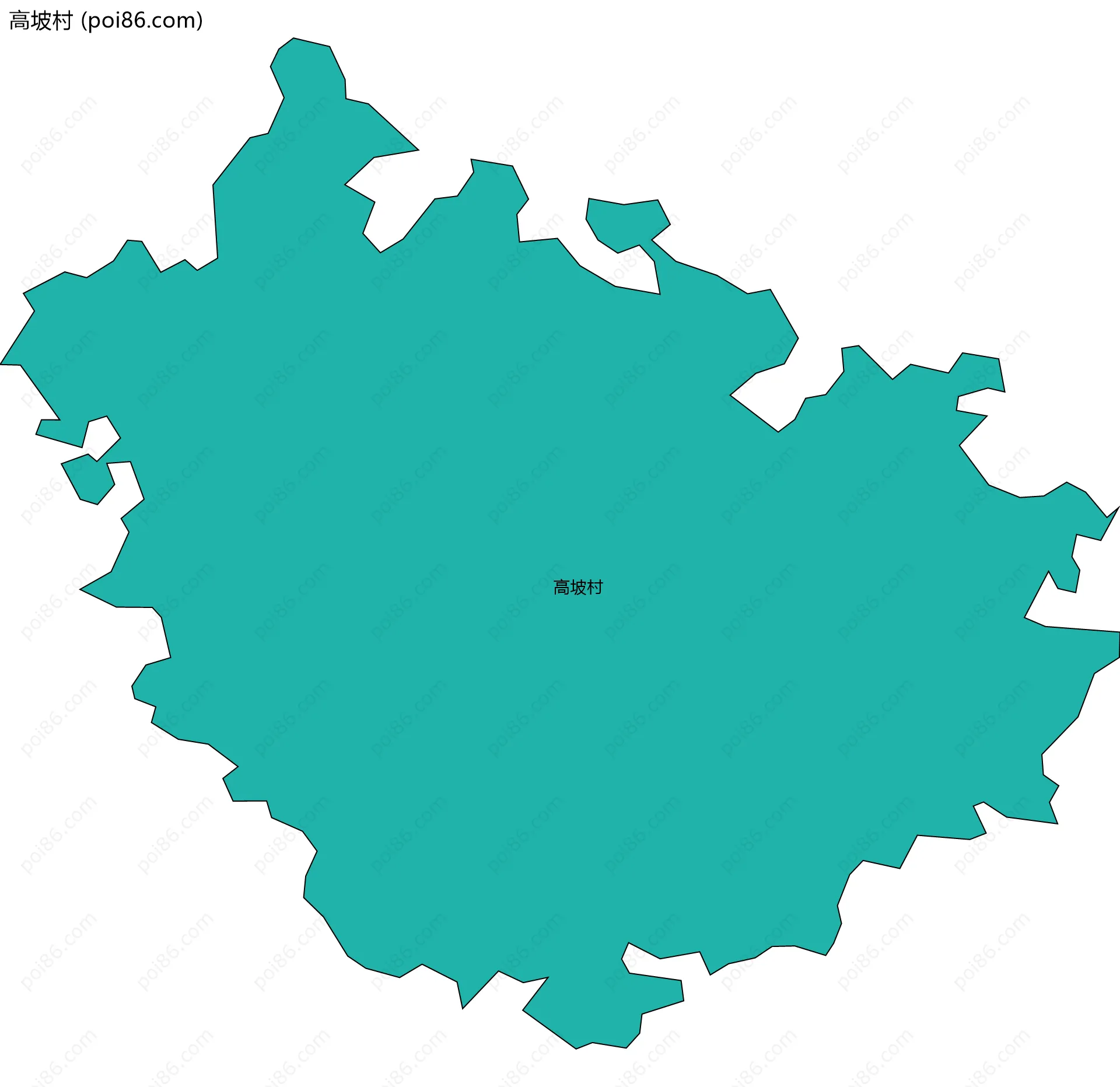 高坡村边界地图