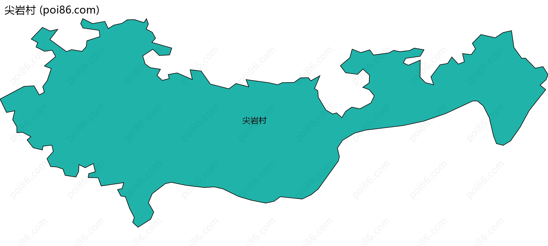 尖岩村边界地图