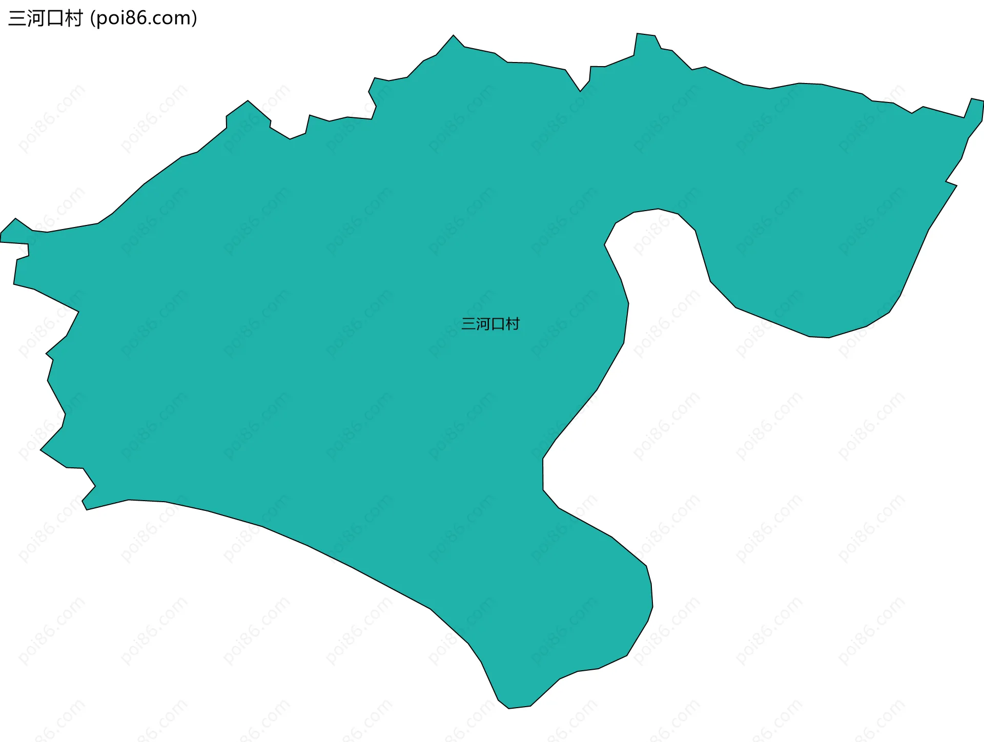 三河口村边界地图