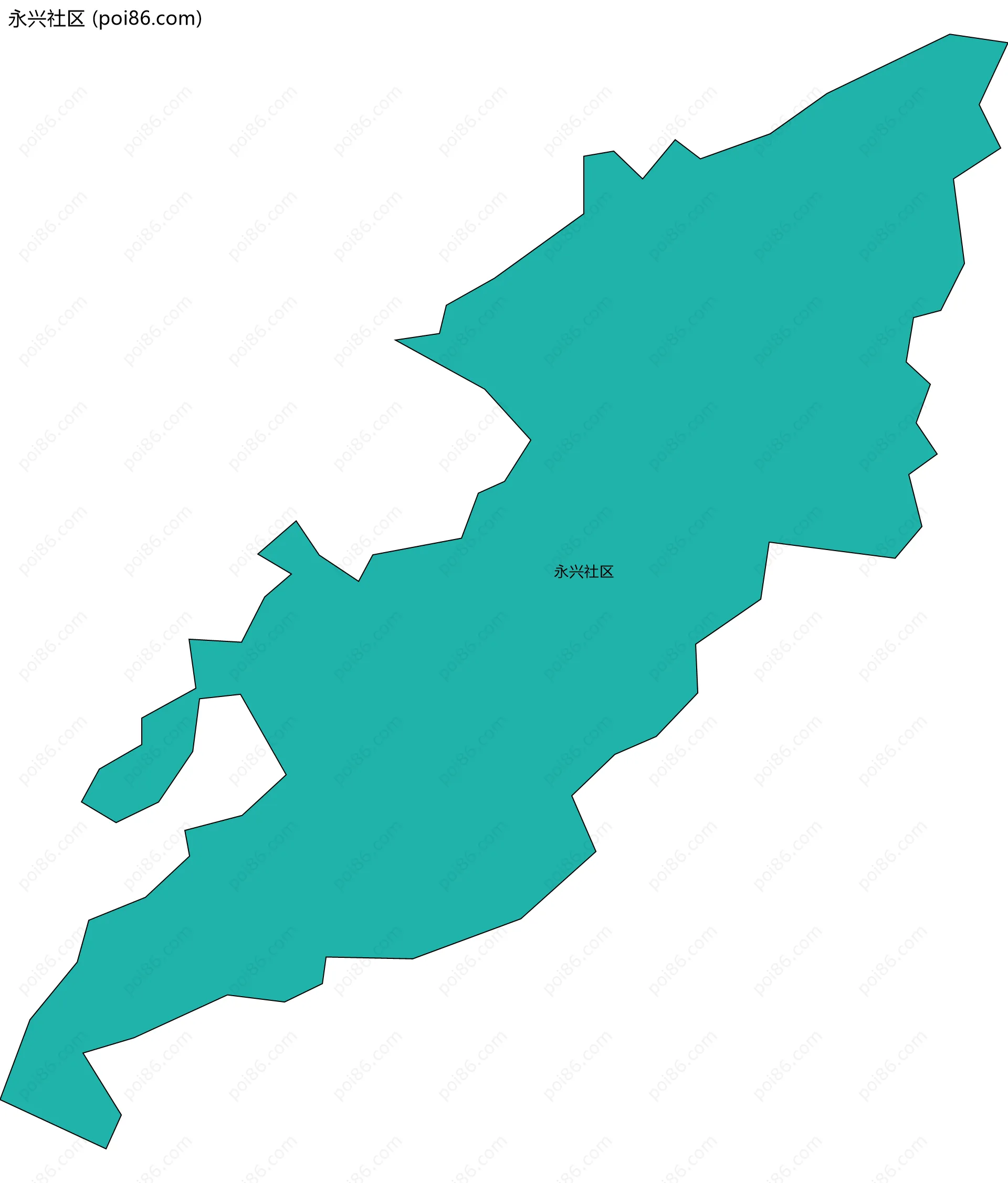 永兴社区边界地图