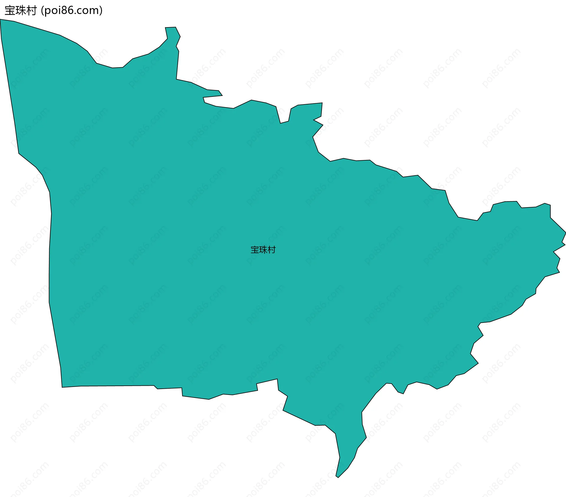 宝珠村边界地图