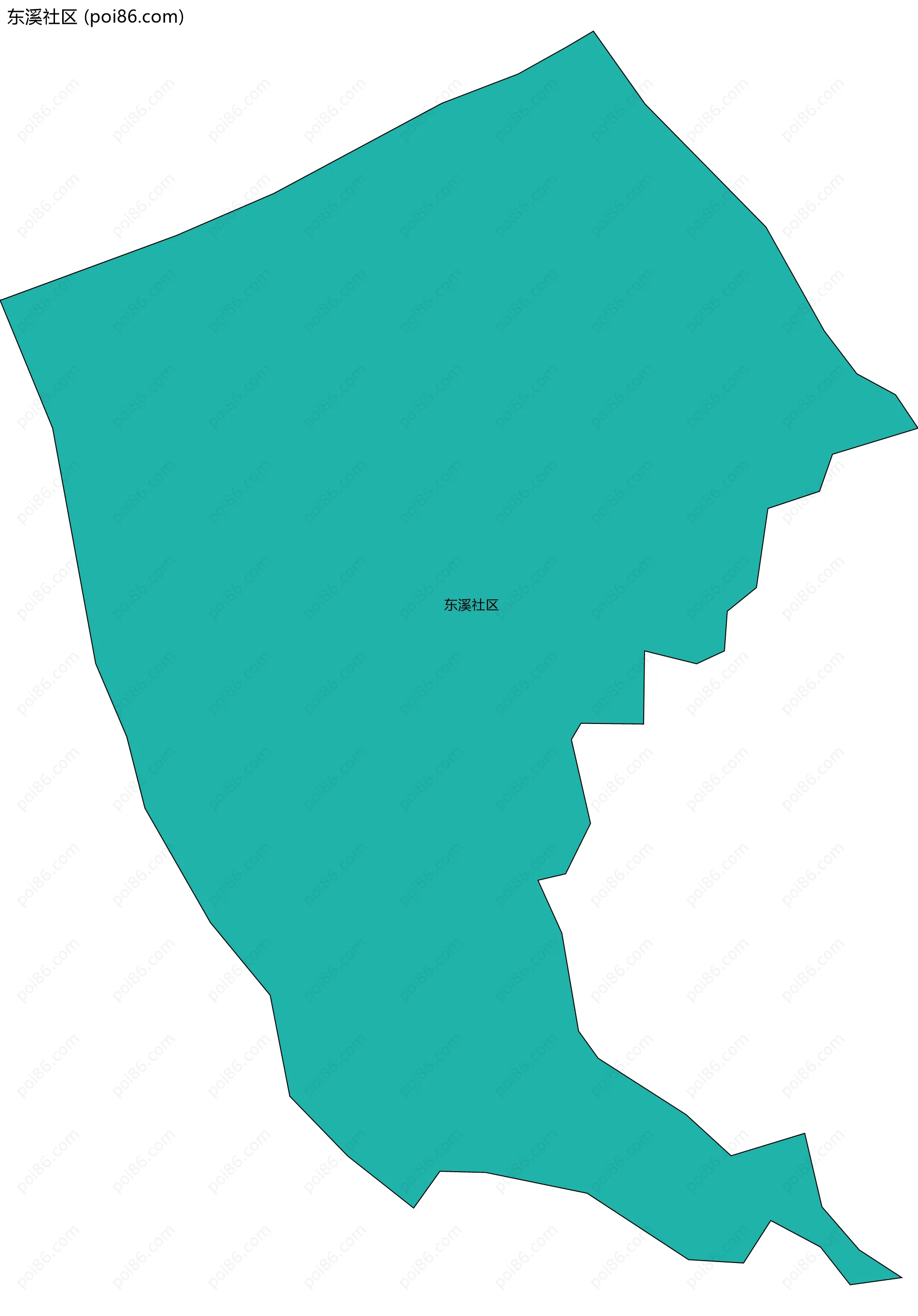 东溪社区边界地图