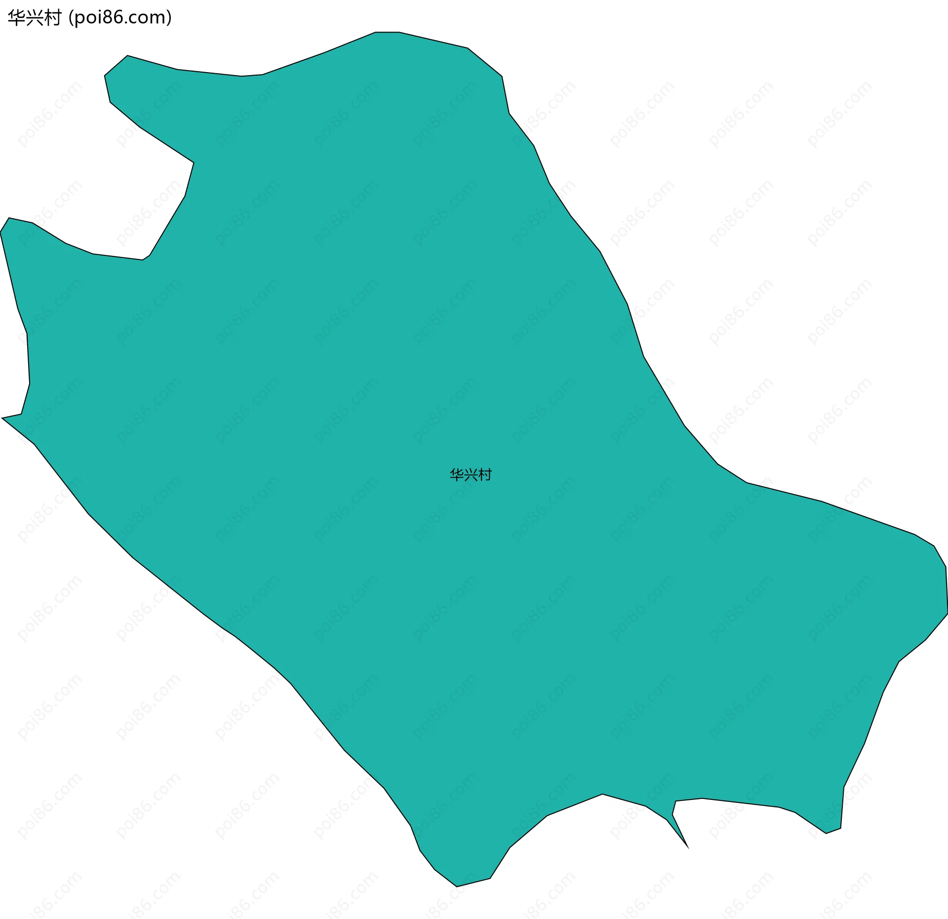 华兴村边界地图