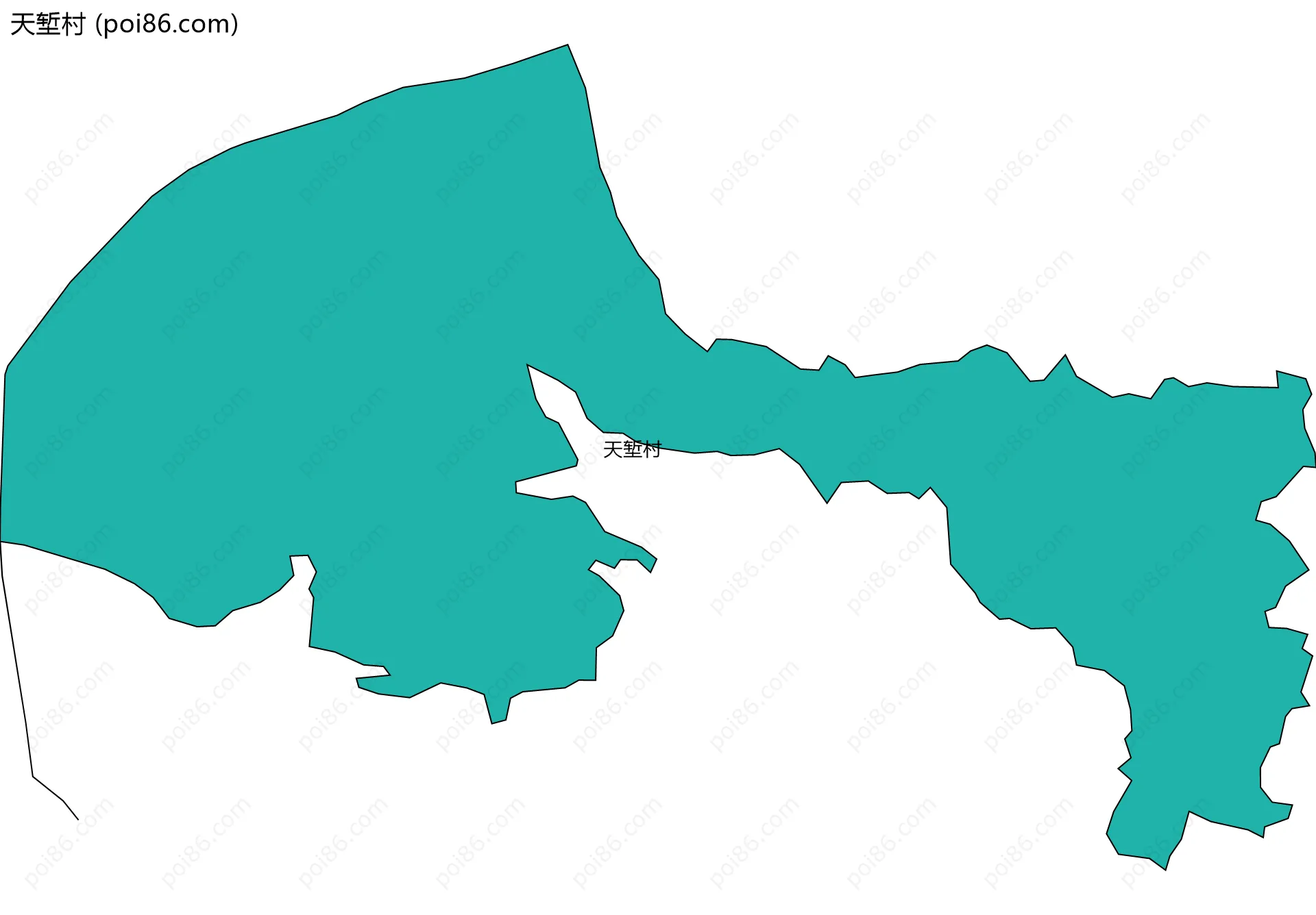 天堑村边界地图