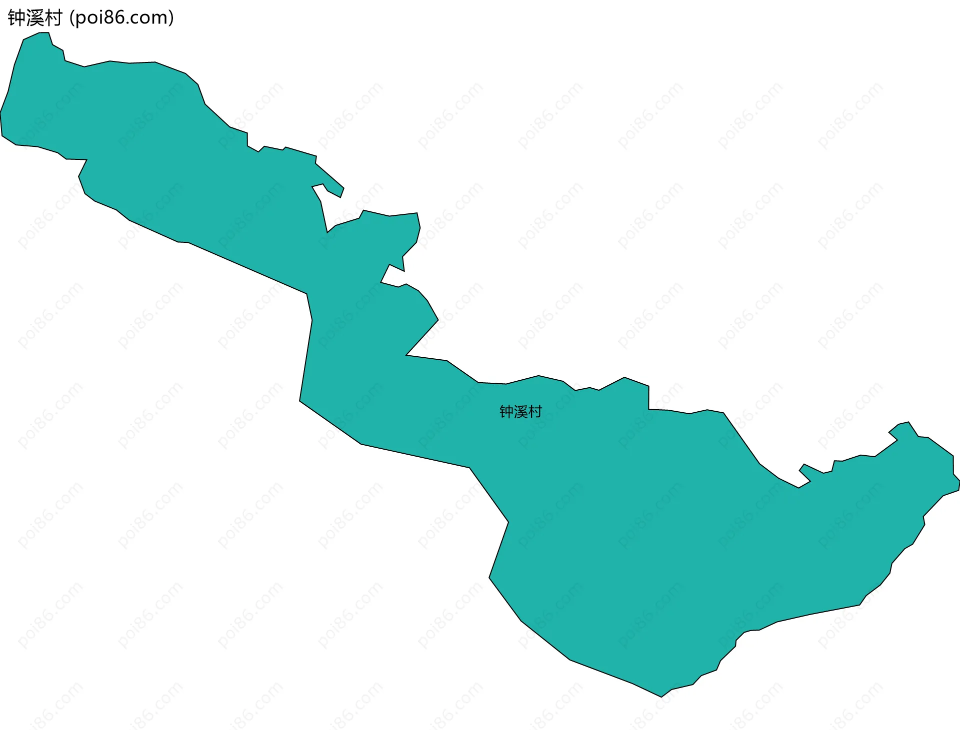钟溪村边界地图