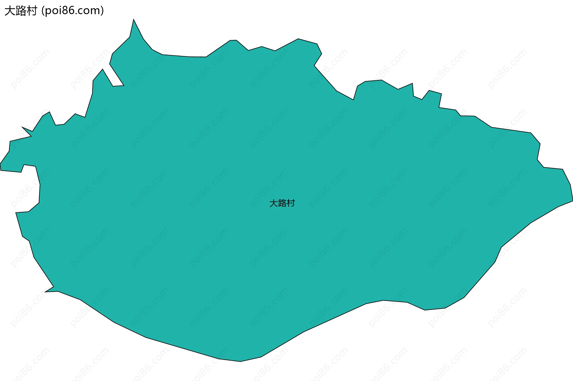 大路村边界地图