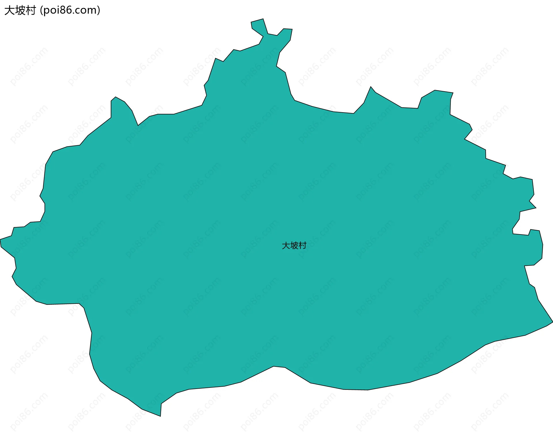 大坡村边界地图