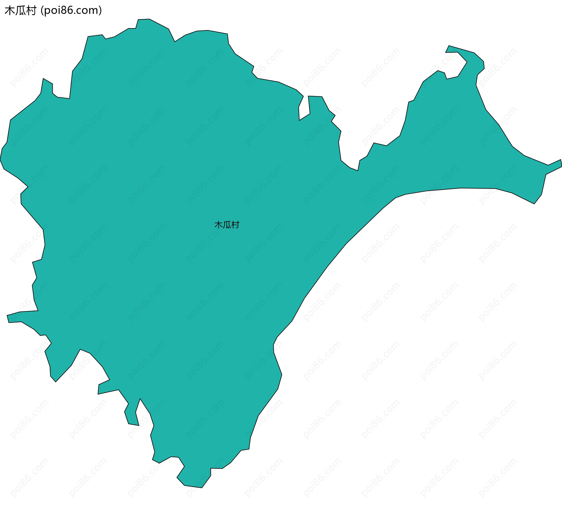 木瓜村边界地图
