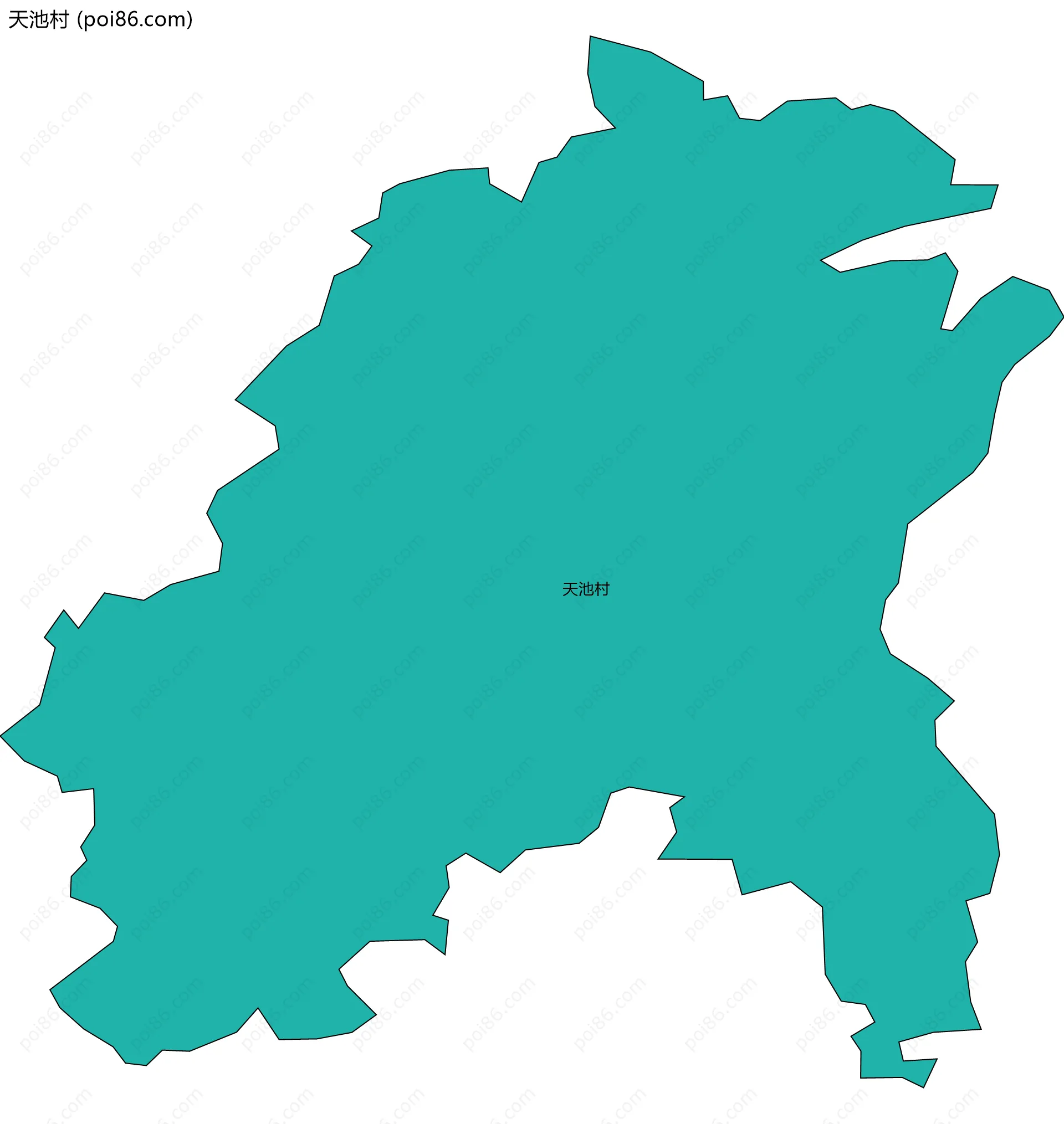 天池村边界地图