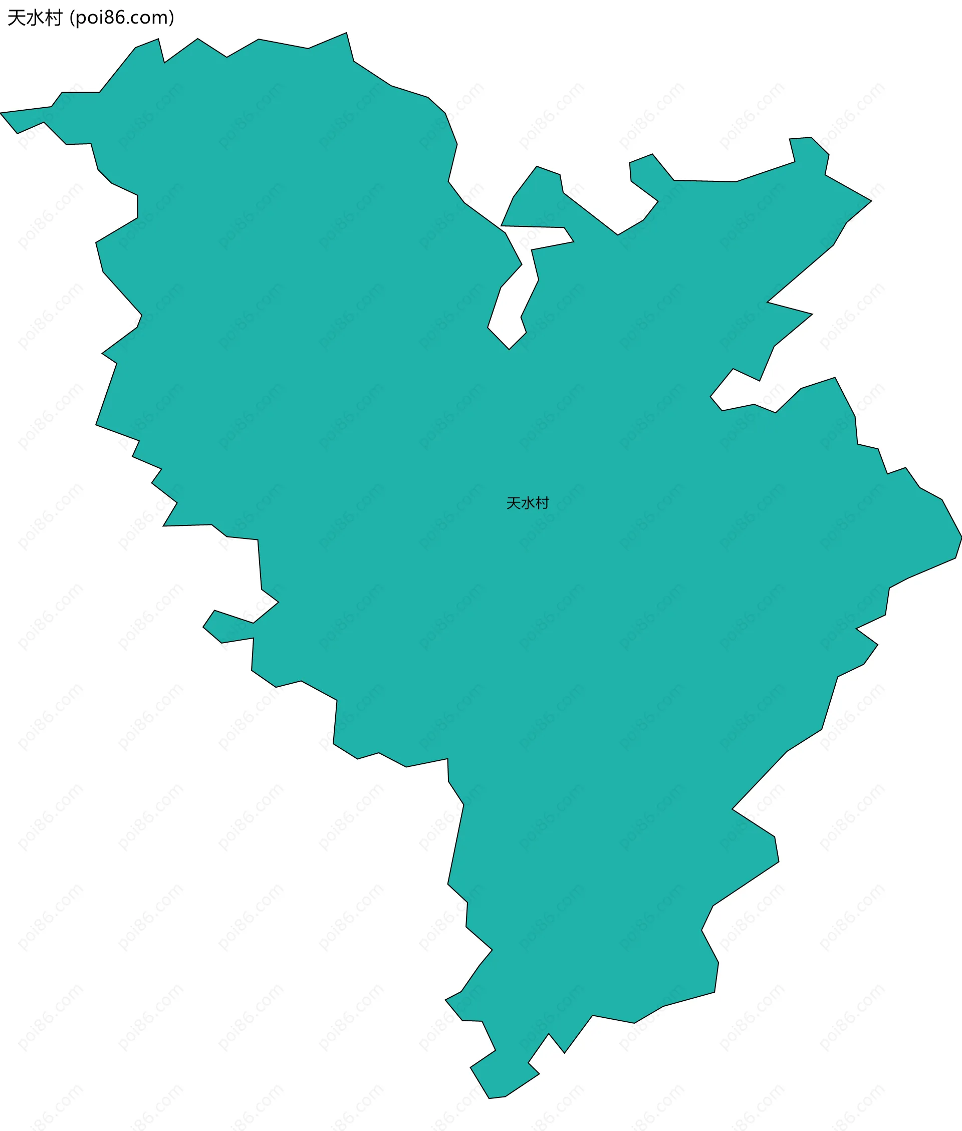 天水村边界地图