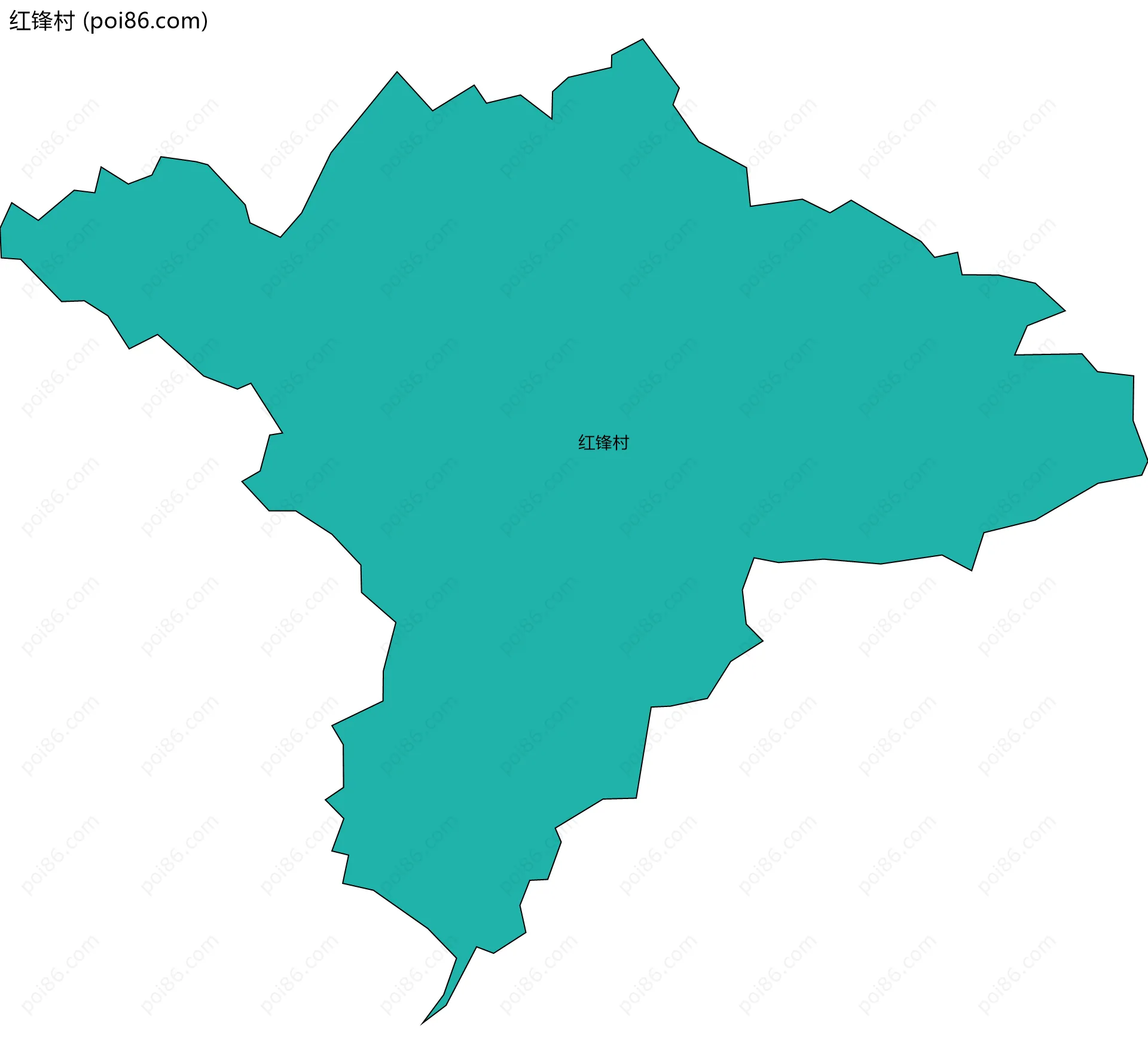 红锋村边界地图