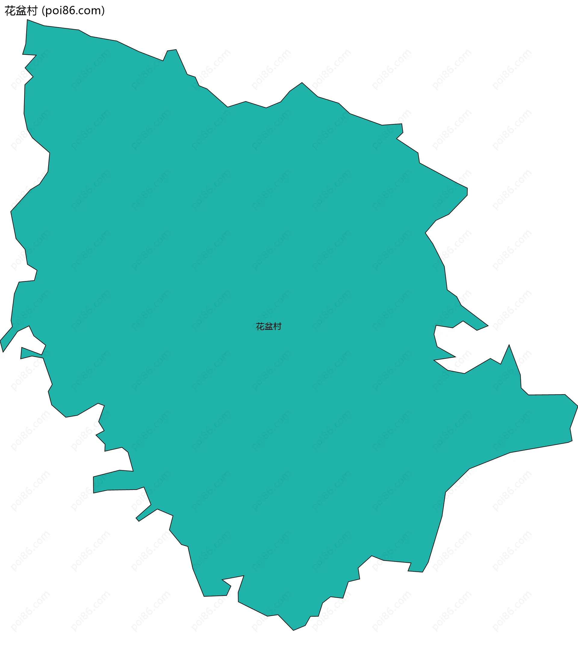 花盆村边界地图