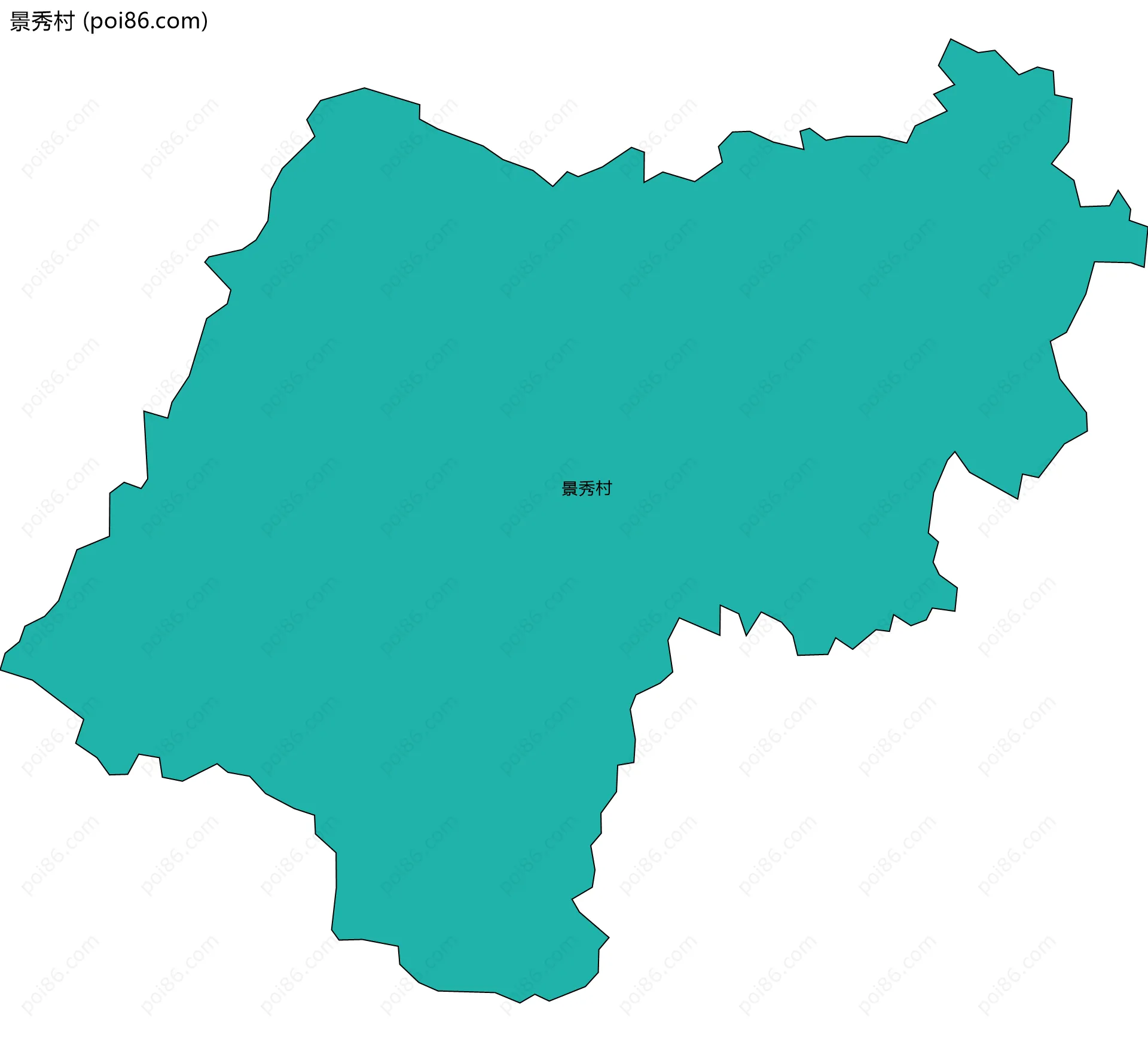 景秀村边界地图