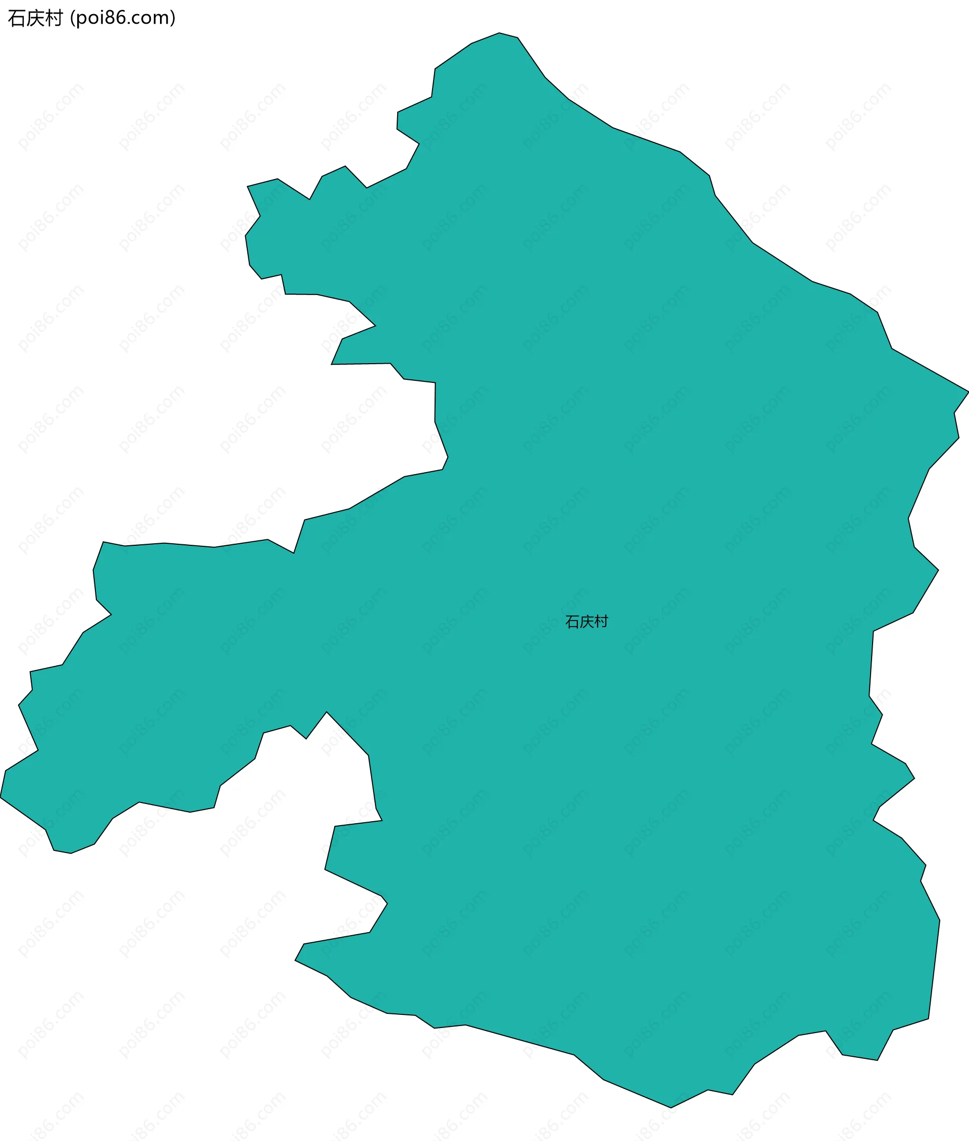 石庆村边界地图