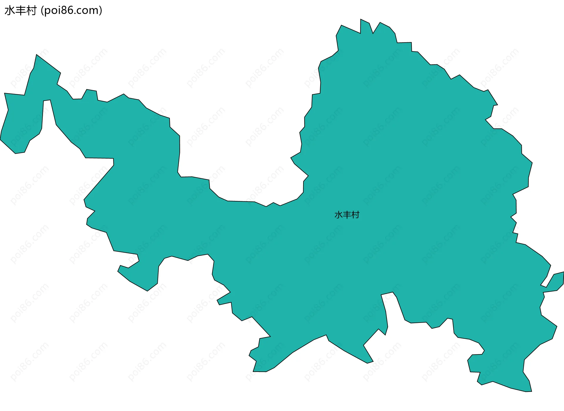 水丰村边界地图