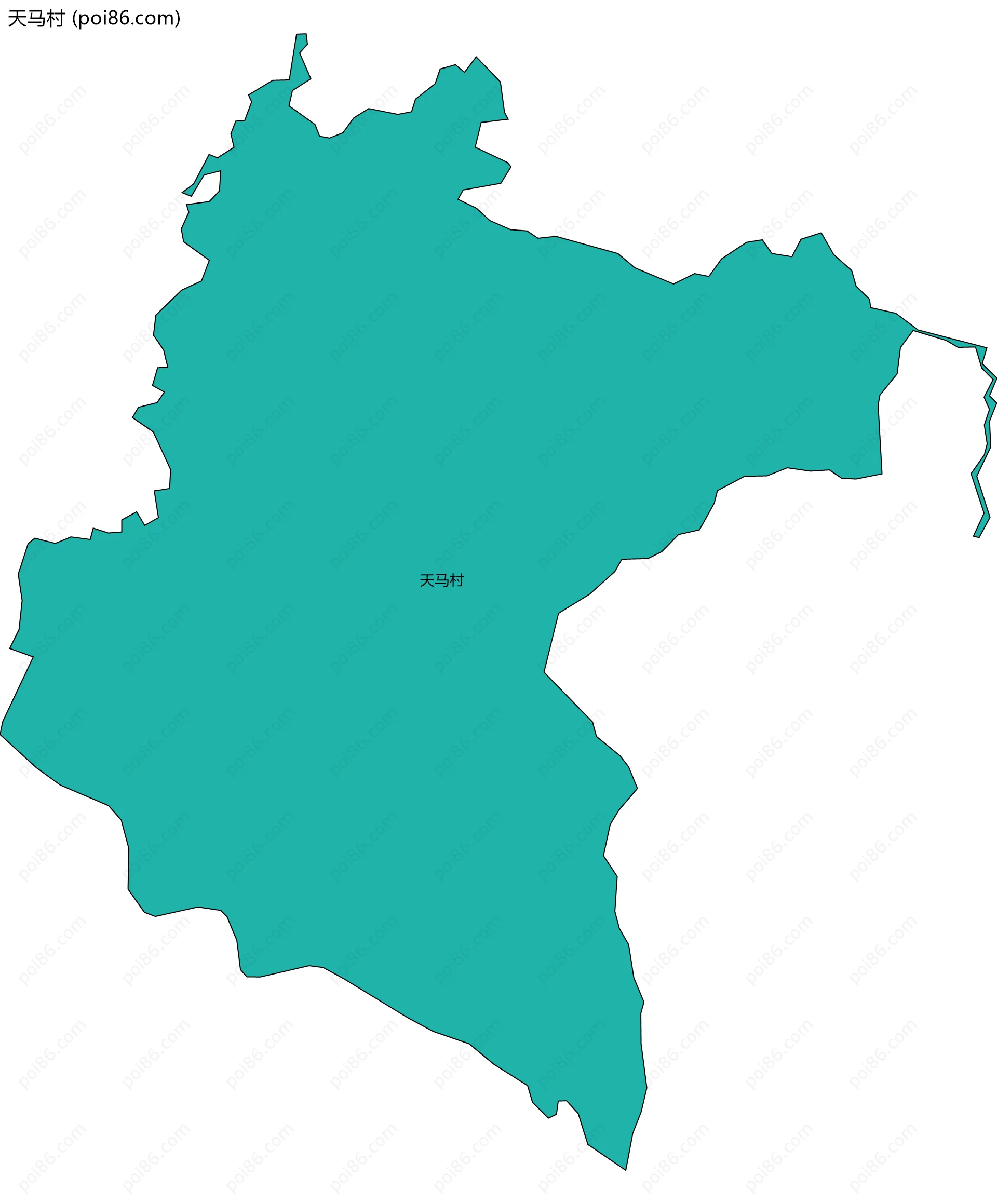 天马村边界地图