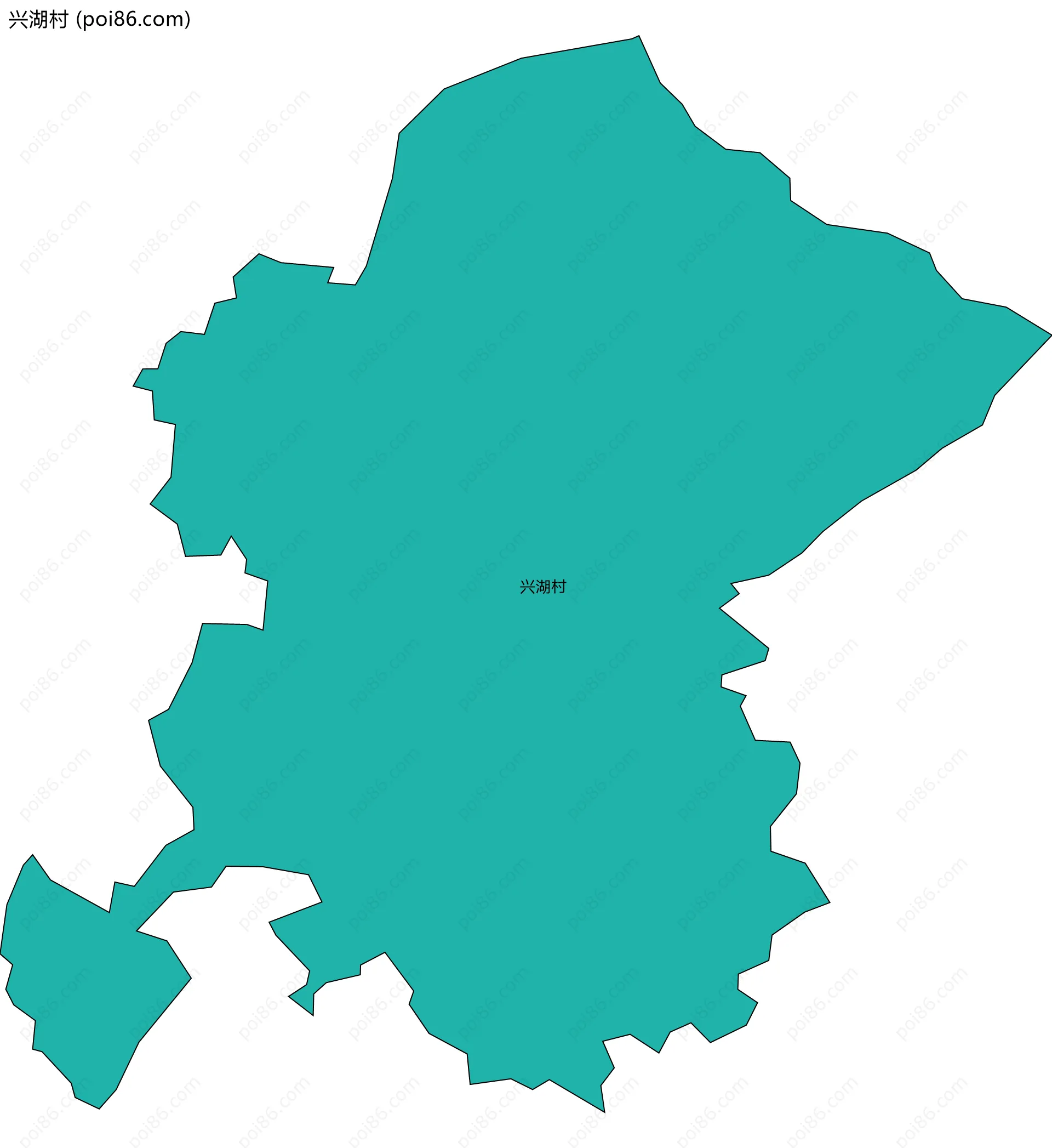 兴湖村边界地图