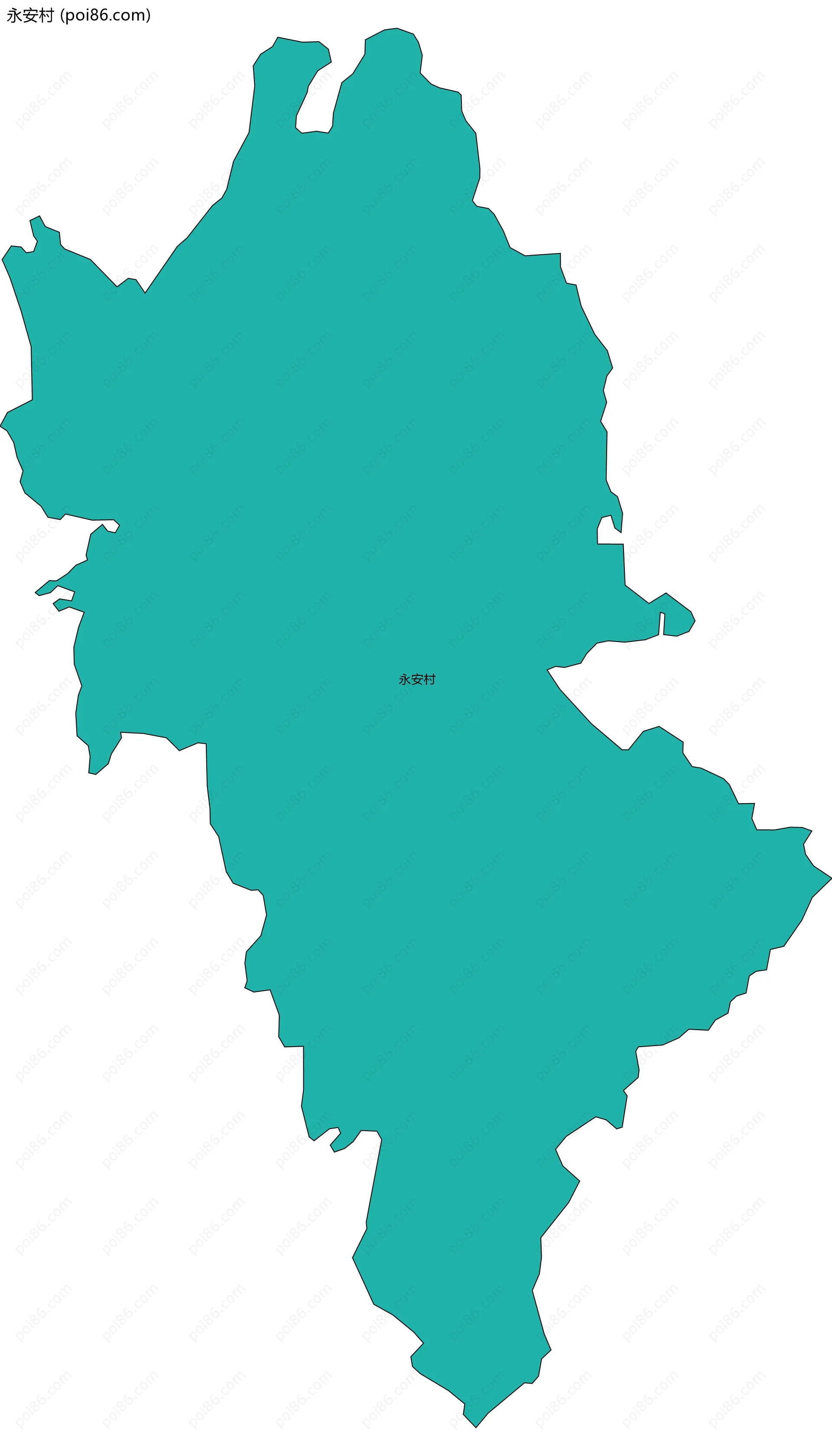 永安村边界地图
