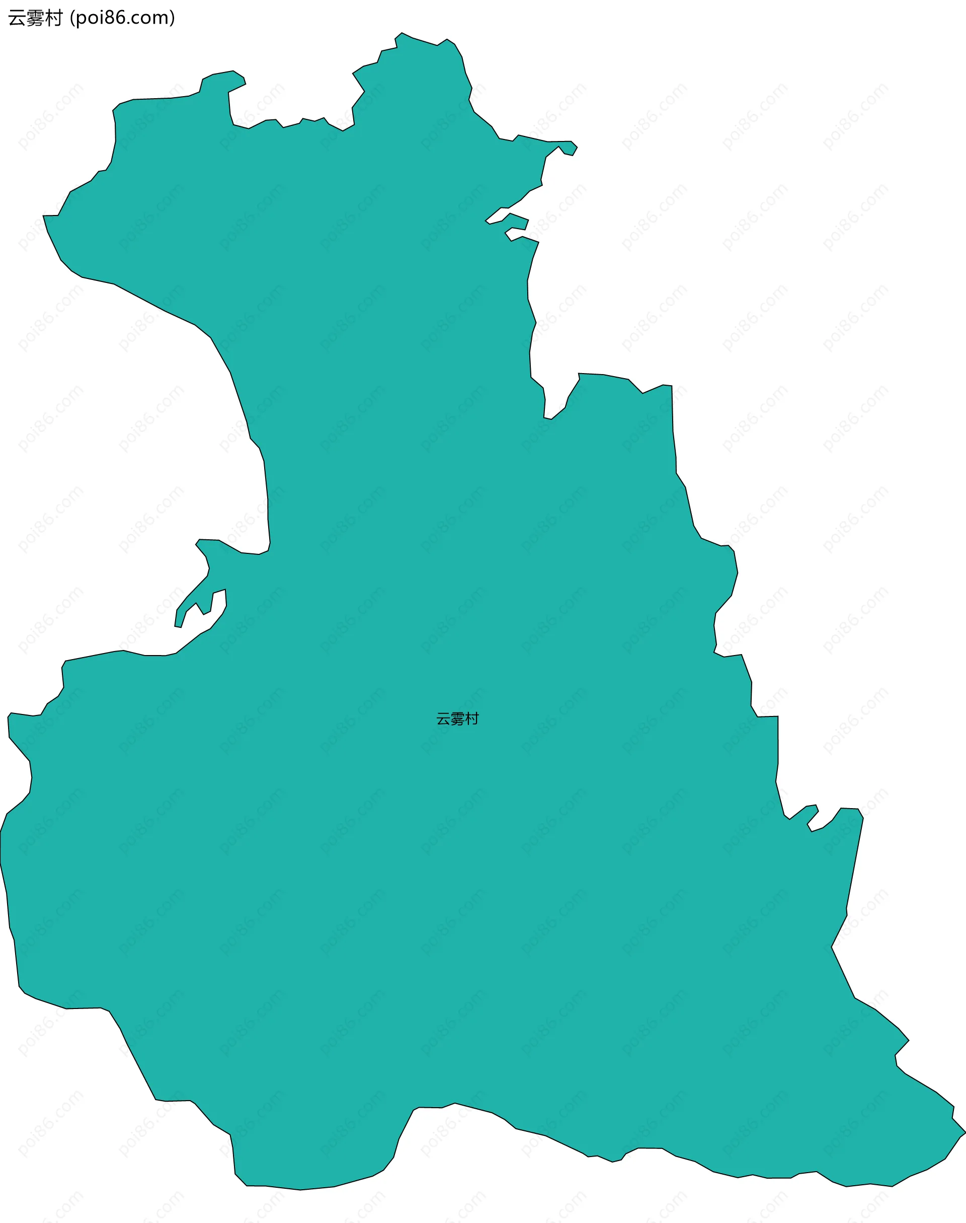 云雾村边界地图