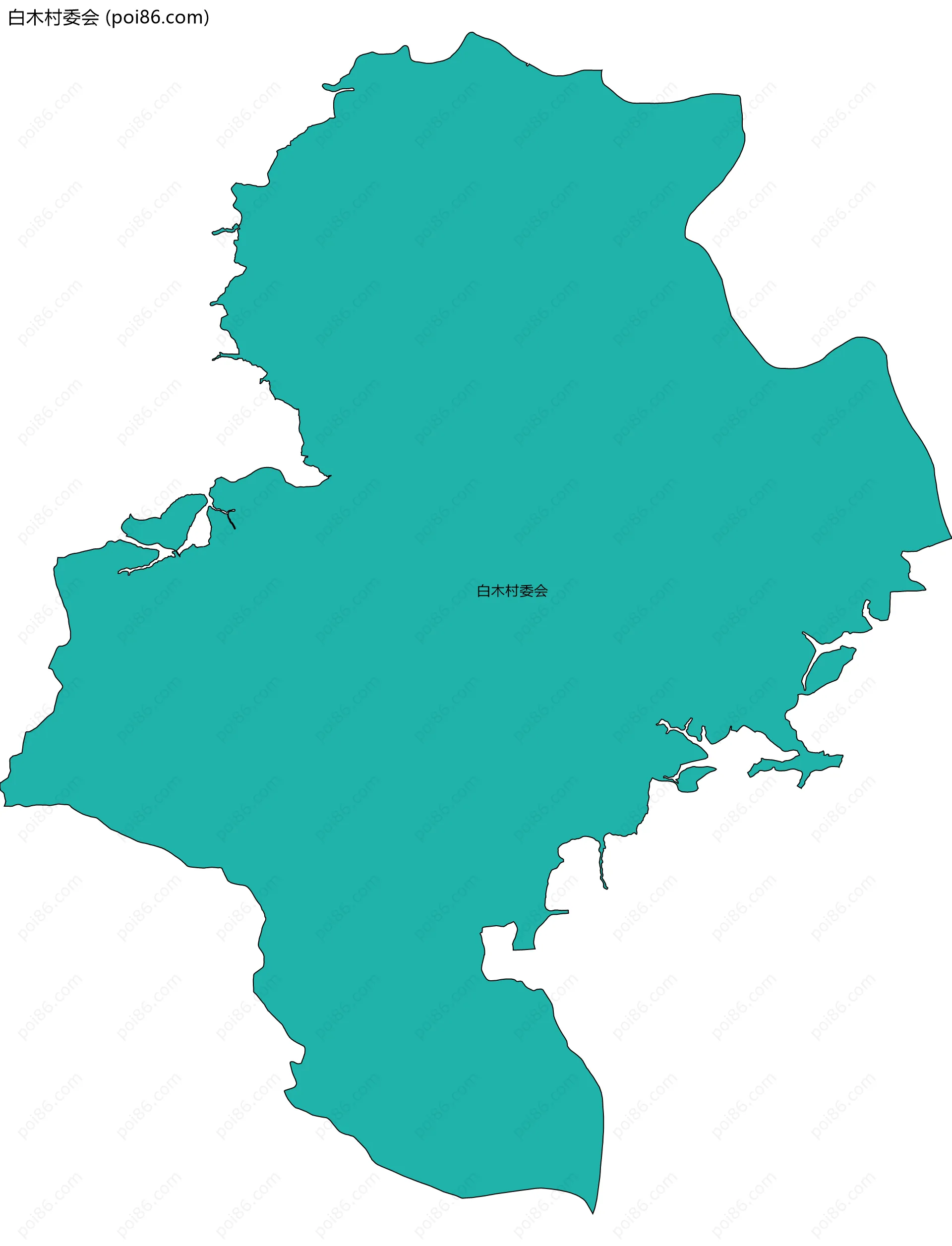 白木村委会边界地图