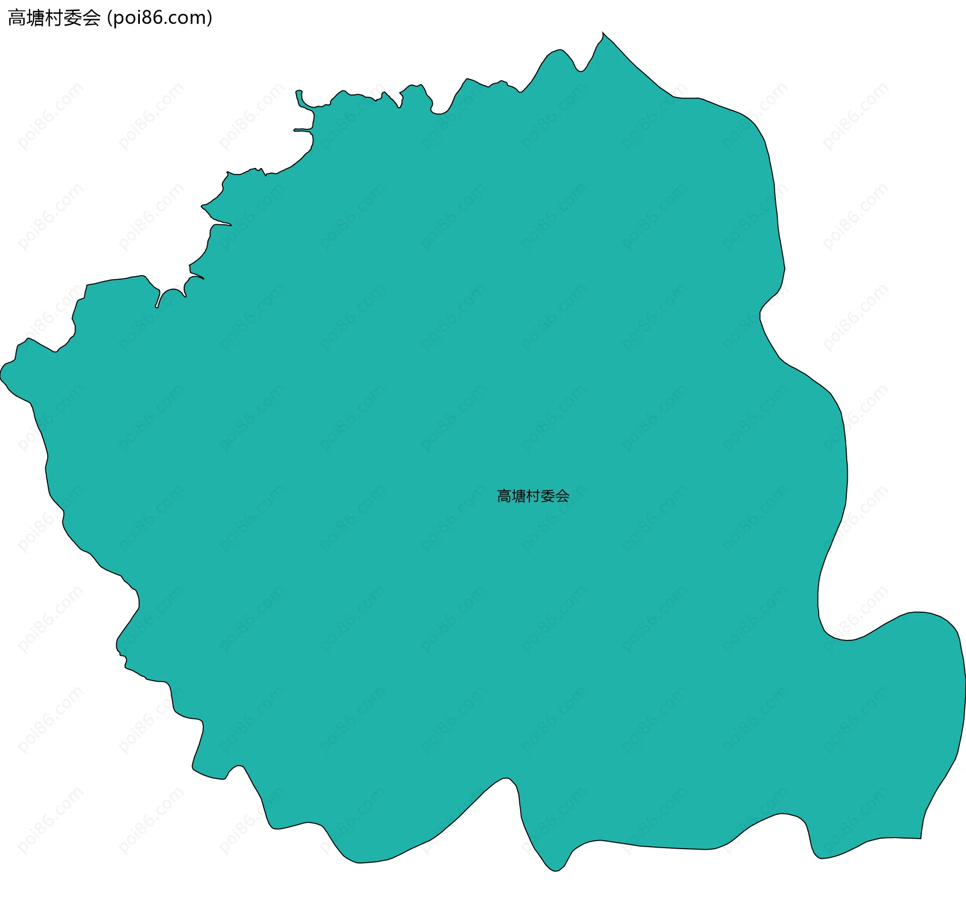 高塘村委会边界地图