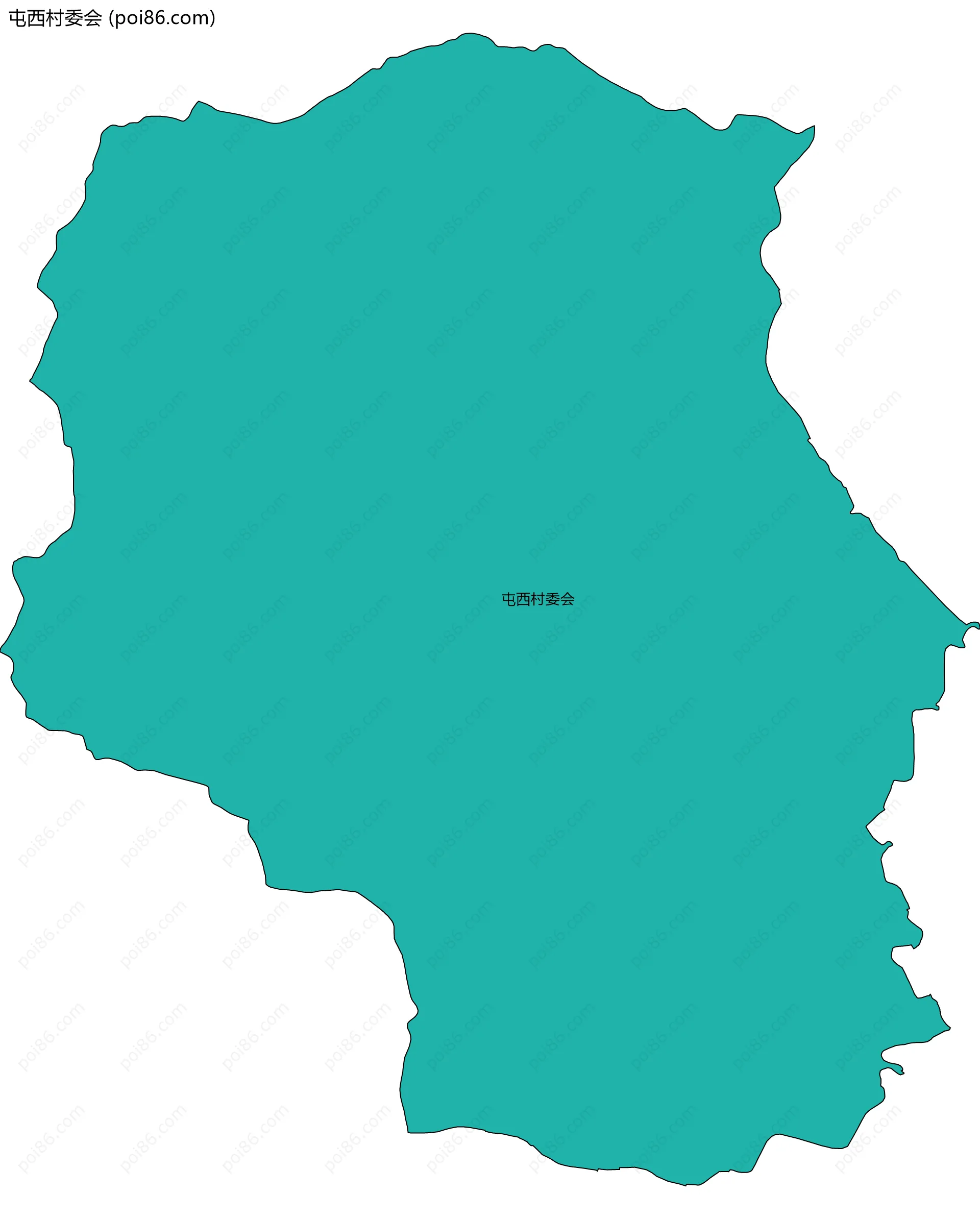 屯西村委会边界地图