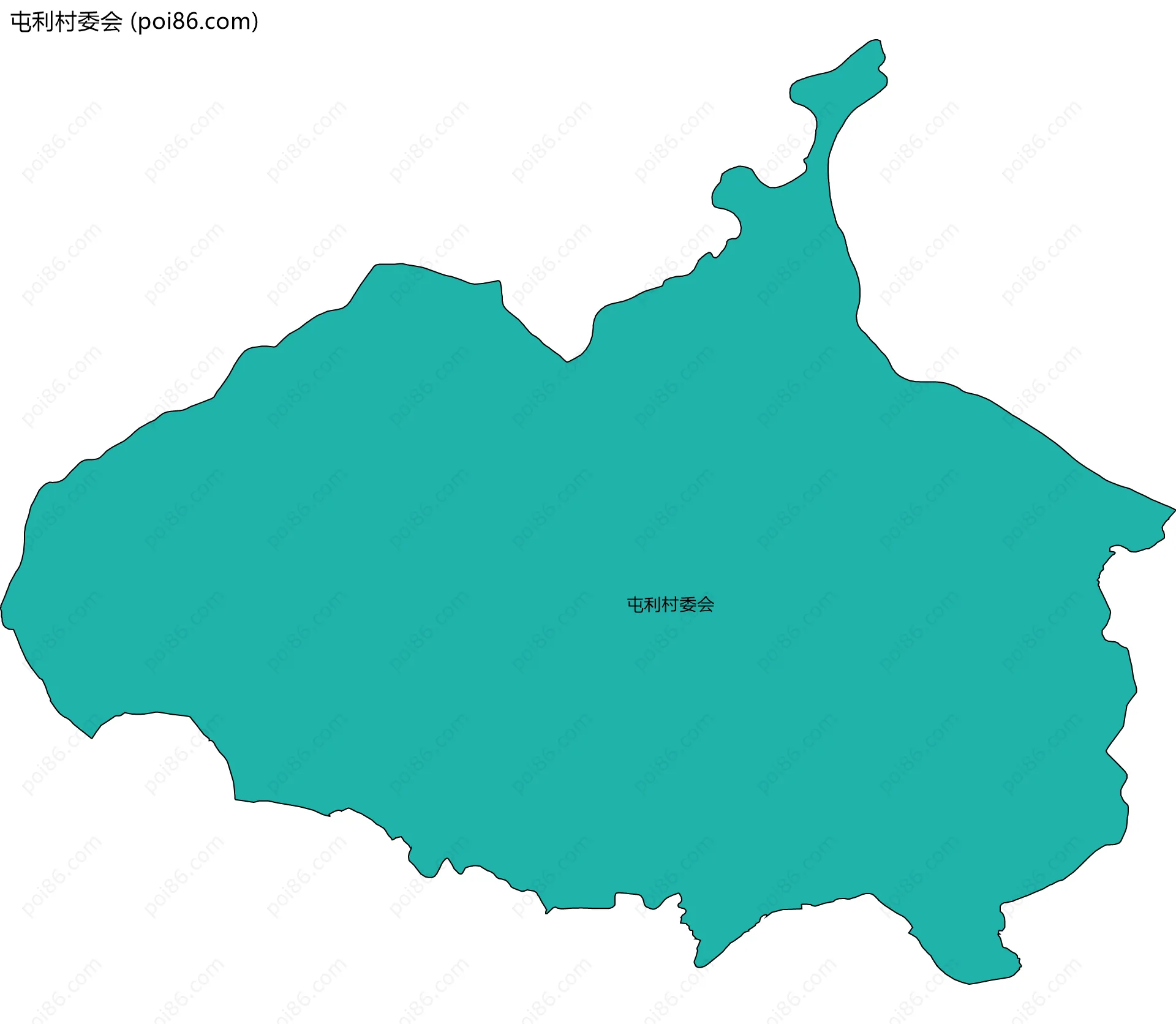 屯利村委会边界地图