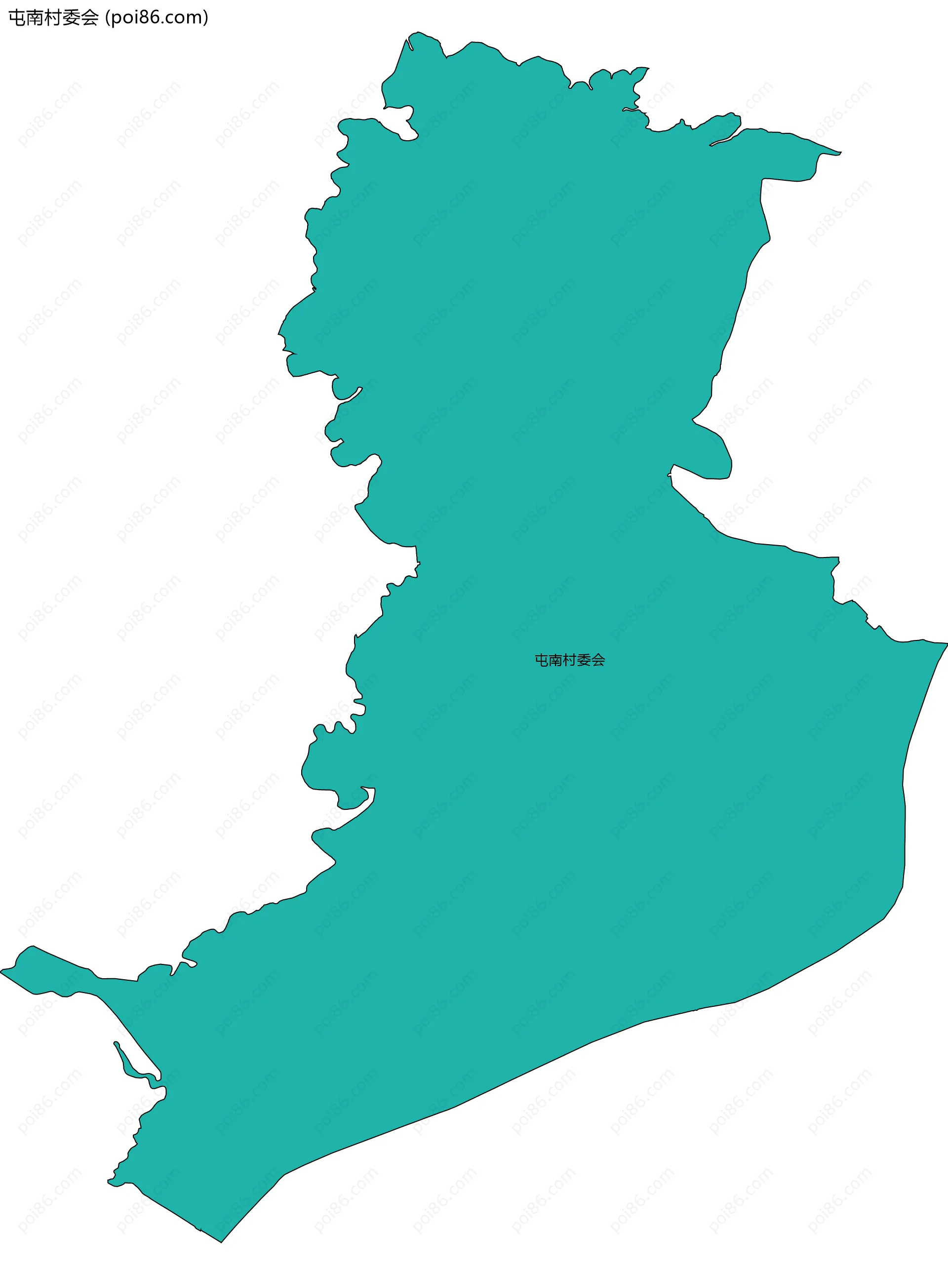 屯南村委会边界地图