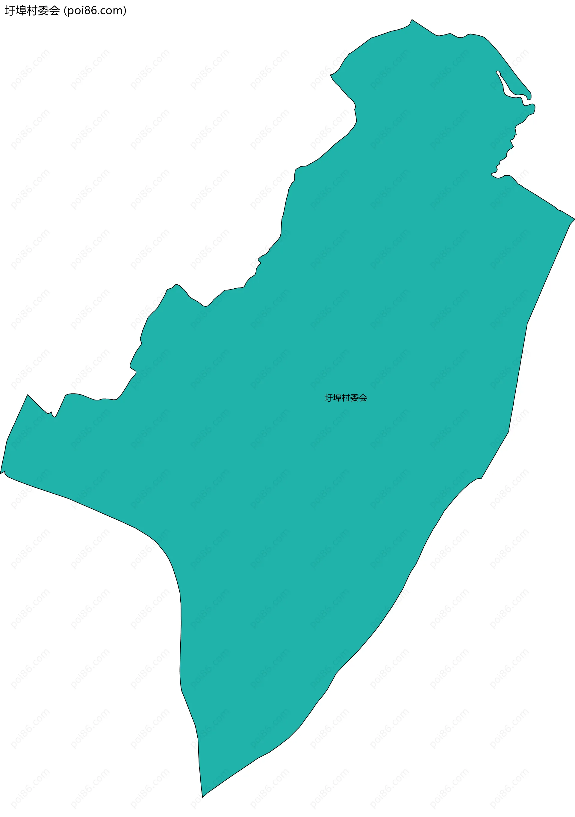 圩埠村委会边界地图